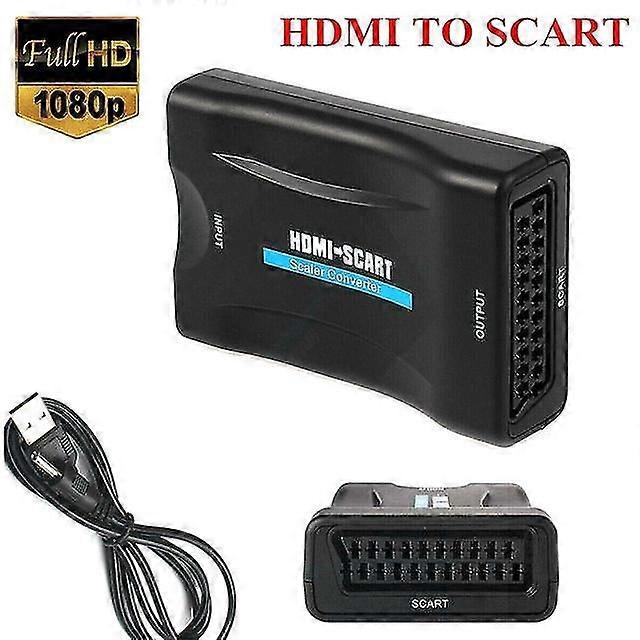 Signal Video Audio Converters Upscale Adapters Receiver Hd 1080p Scart To Hdmi-compatible For Household Computer Accessories