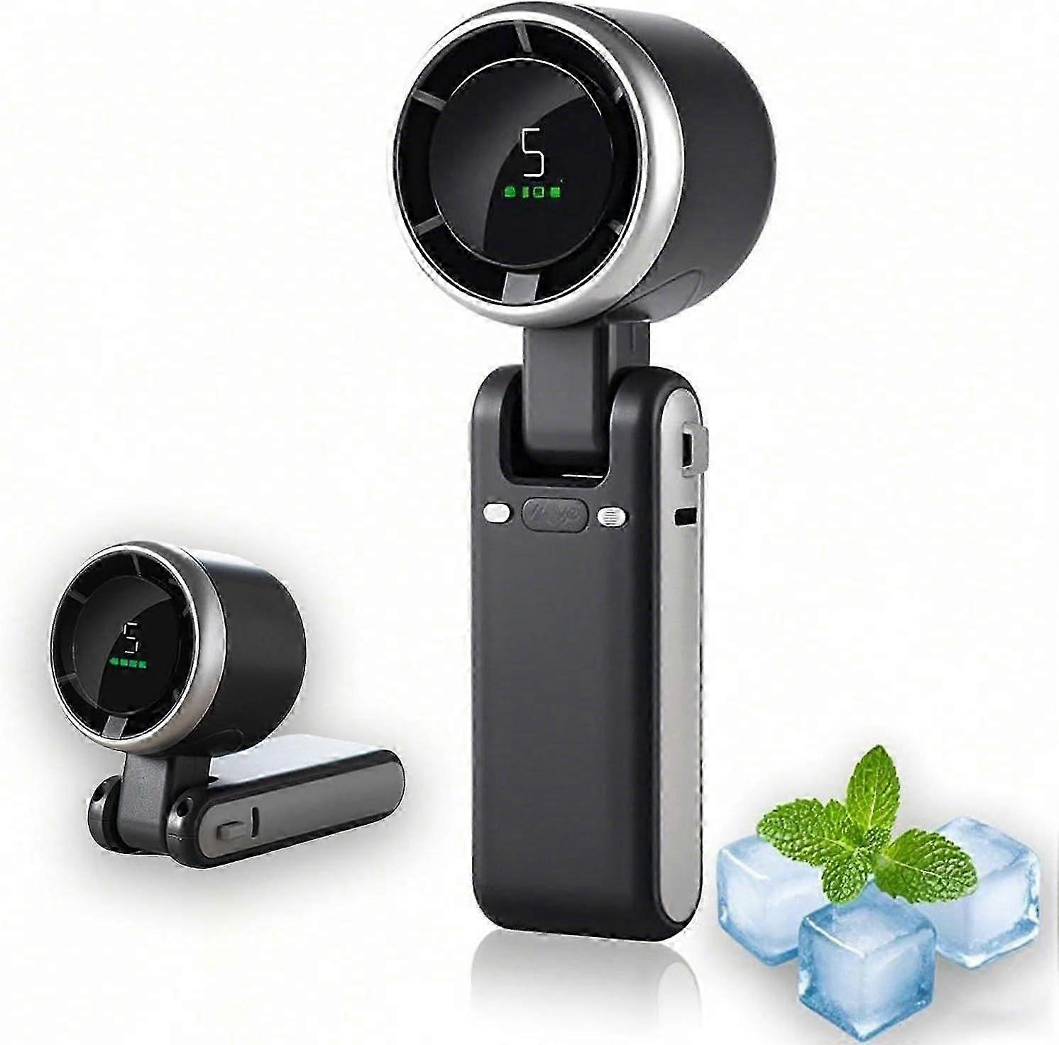 Get it-Portable Handheld Turbo Fan, 5 Gear Wind, Battery Operated, Up to 12 Working Hours, 3 IN 1 Hand Fan with Air Turbo Tech Cooling Fan for Outdoor