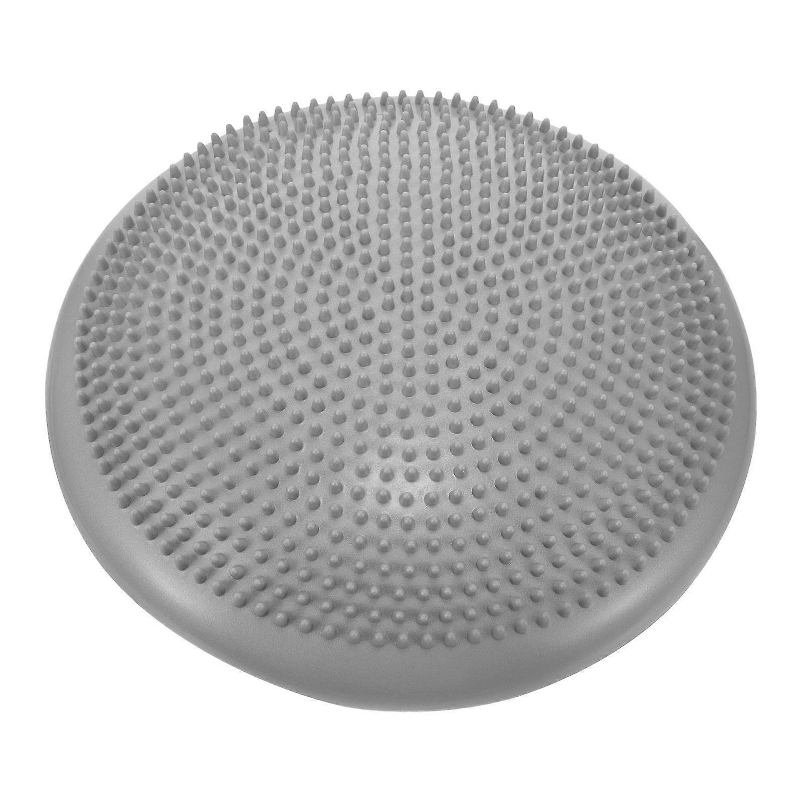 Wobble Cushion Balance Disc for Exercise Improves Core Stability and Relieves Back Pain 13 inches Grey PVC