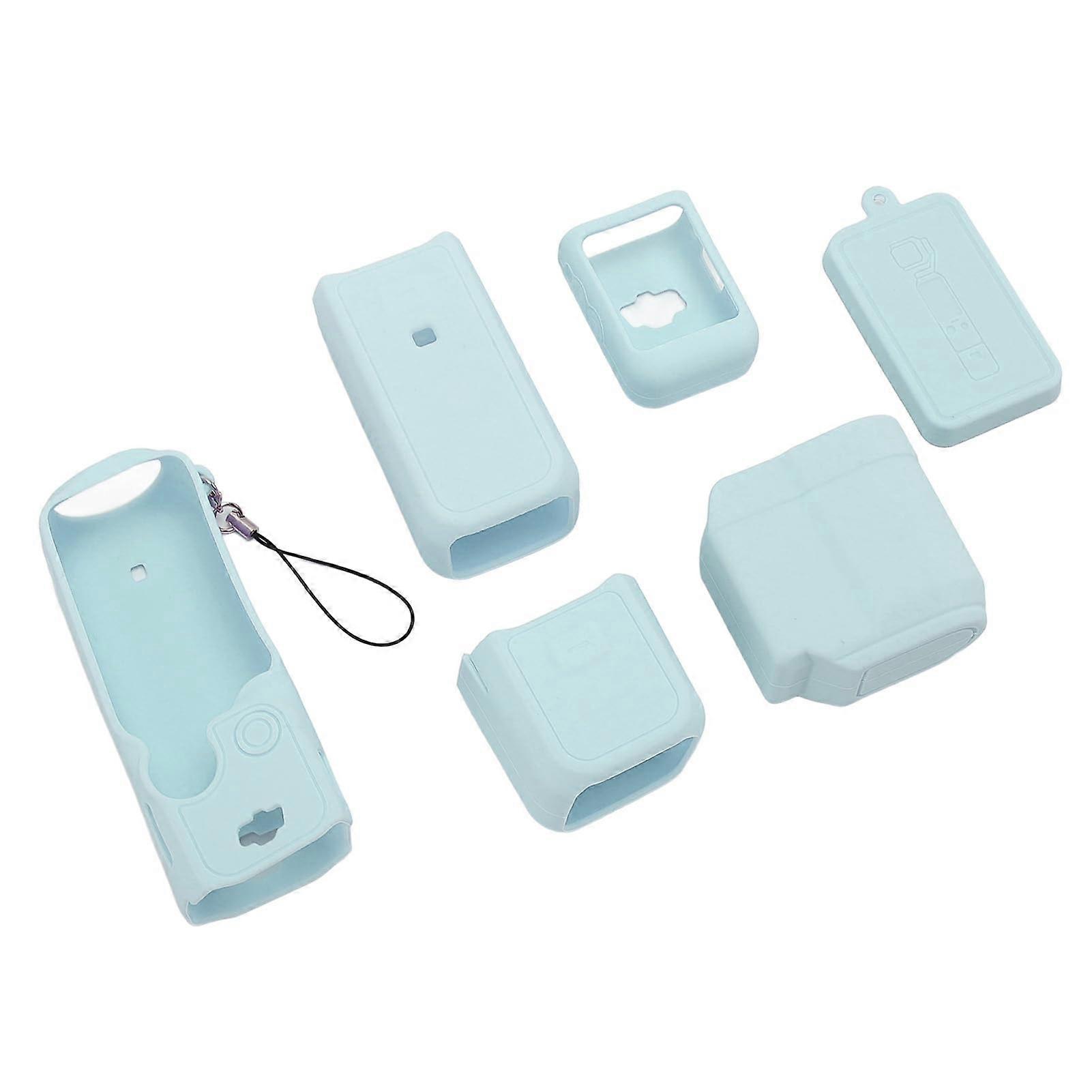 BLUE formfitting silicone case for compact camera, comfortable grip, scratchresistant, easy to install