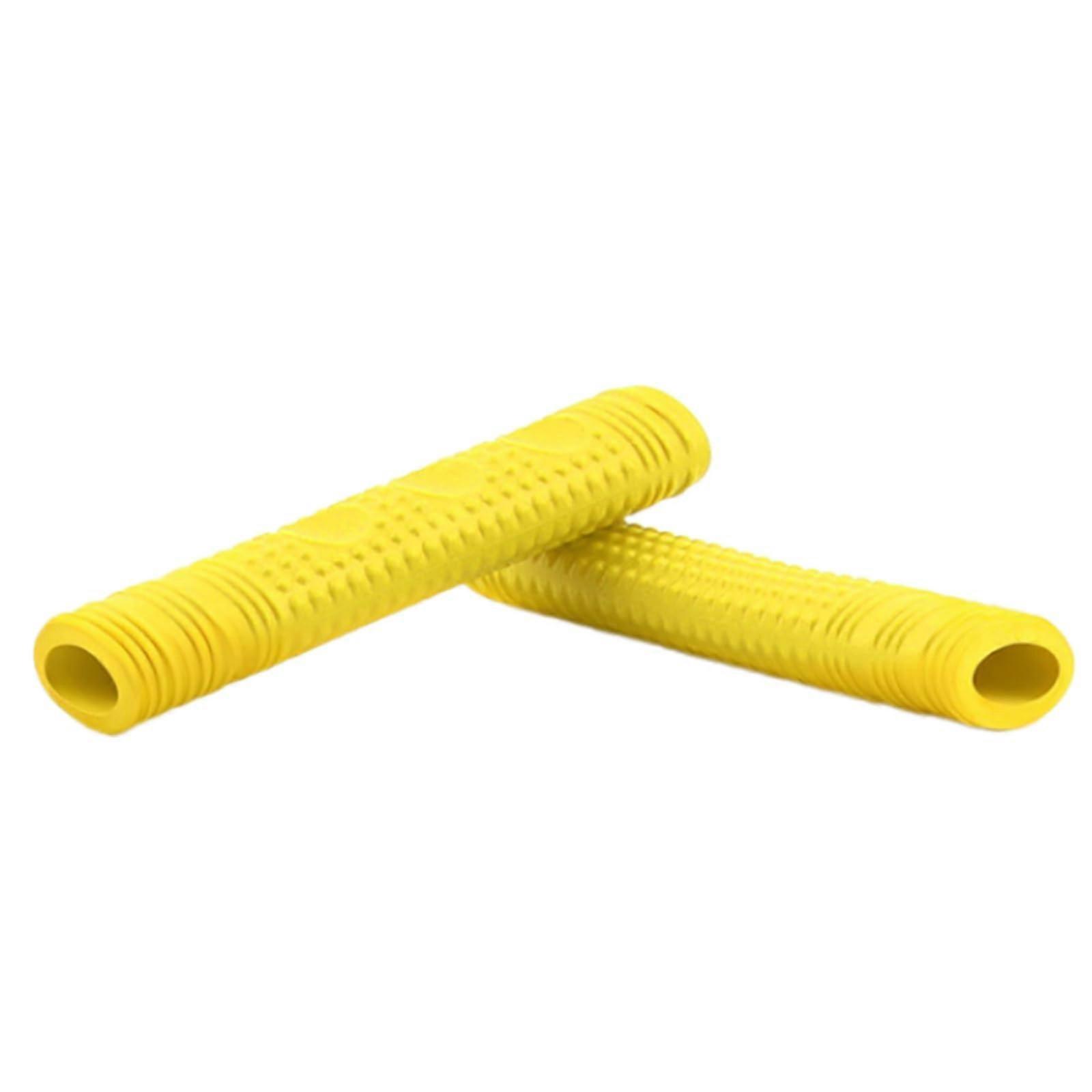 Silicone Brake Lever Covers 2-Pack, Universal Brake Grip Protectors for Commuters and Mountain Bikers, Yellow