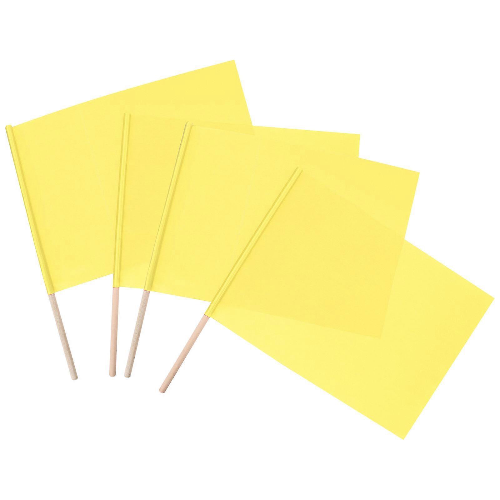 4pcs Bright Referee Flags for Sports Events – Visible Signal Flags for Soccer, Rugby and Field Hockey Training Outdoor Use
