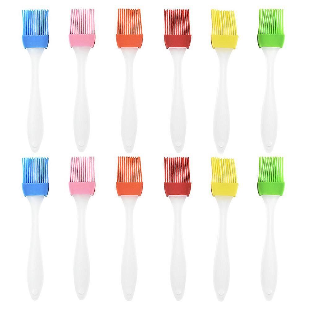 Grill Basting Brush 12Pcs Heat Resistant Kitchen Baking Utensil Assorted Color Non-scratch Tool