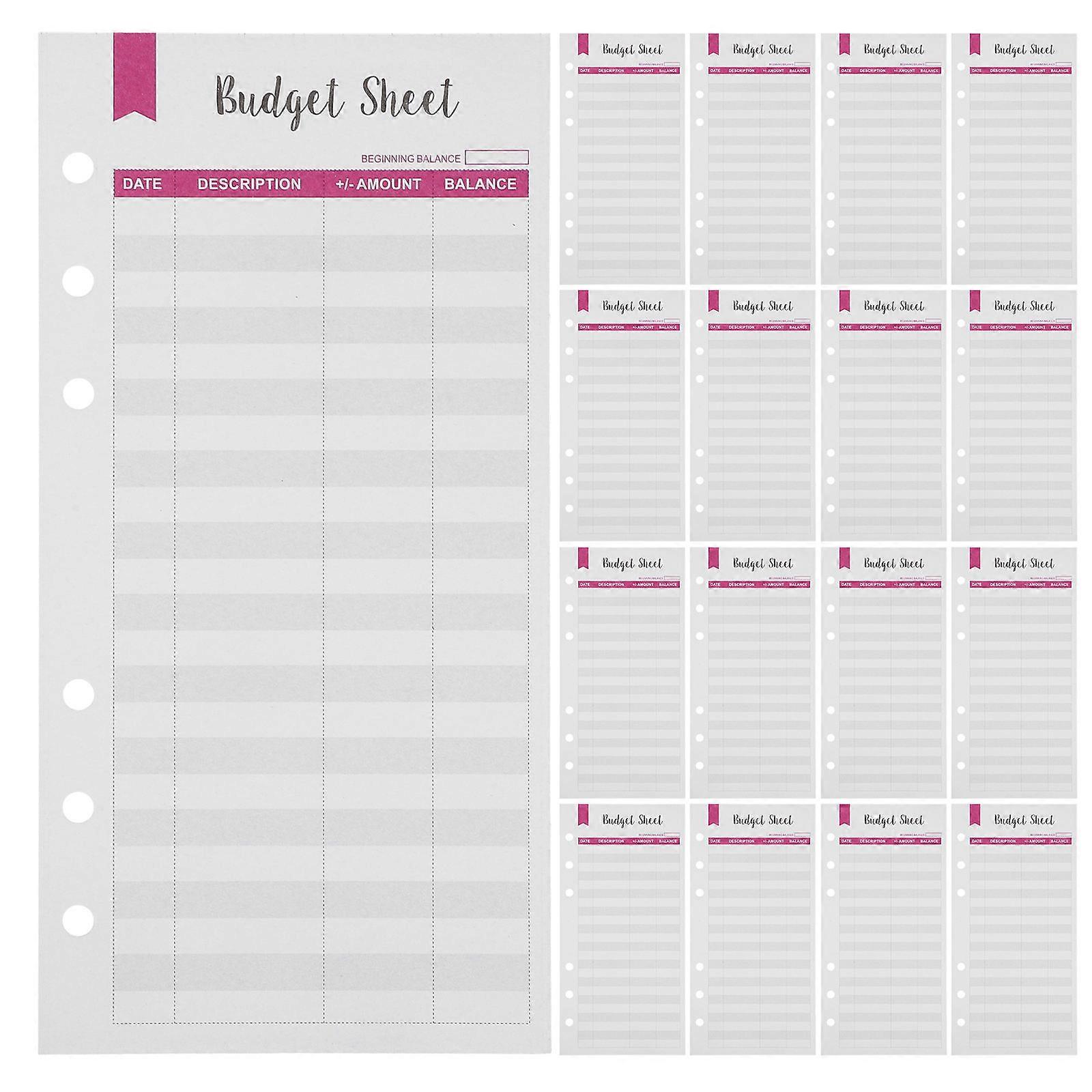 12pcs Practical Budget Sheets Refill for Budget Binder – Portable Money Tracker Inserts for Home, Office, and Business Finance Planning