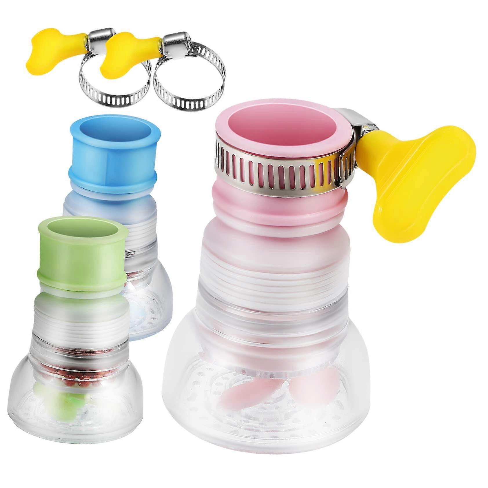 3Piece Split Water Filter for Kitchen Faucets, Rotatable Nozzle with Carbon Filter