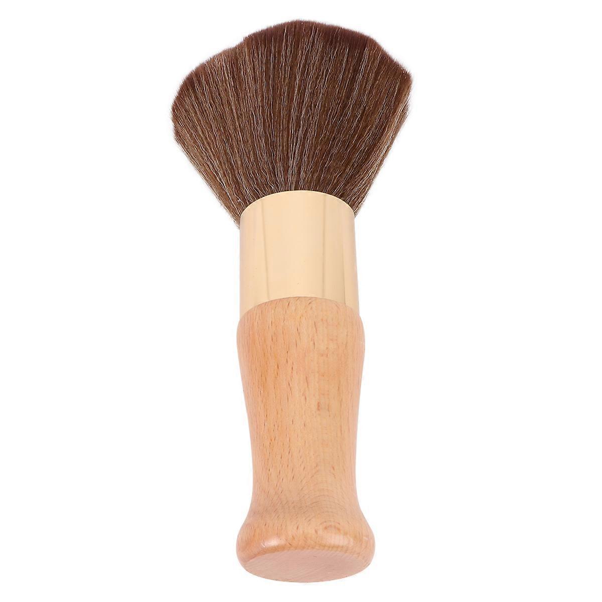 Neck Duster Hair Brush with Fiber Bristles for Home Use Beige Color Soft and Durable