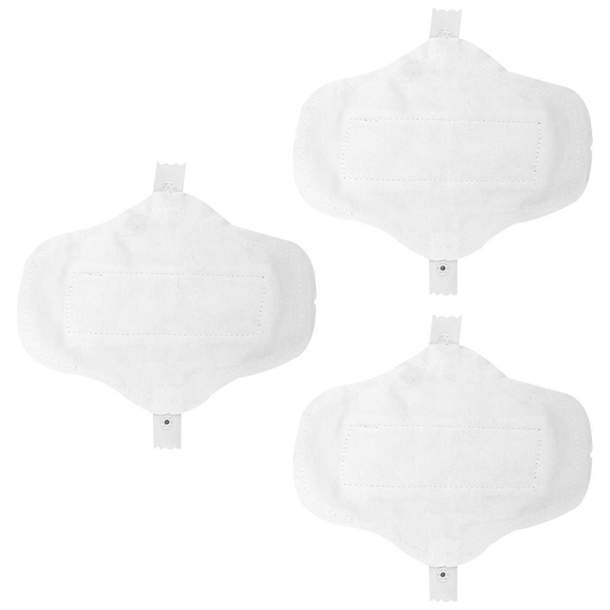 Washable Sanitary Napkin For Women 7.1×3.1×0.4In Hidden Button 3Pcs