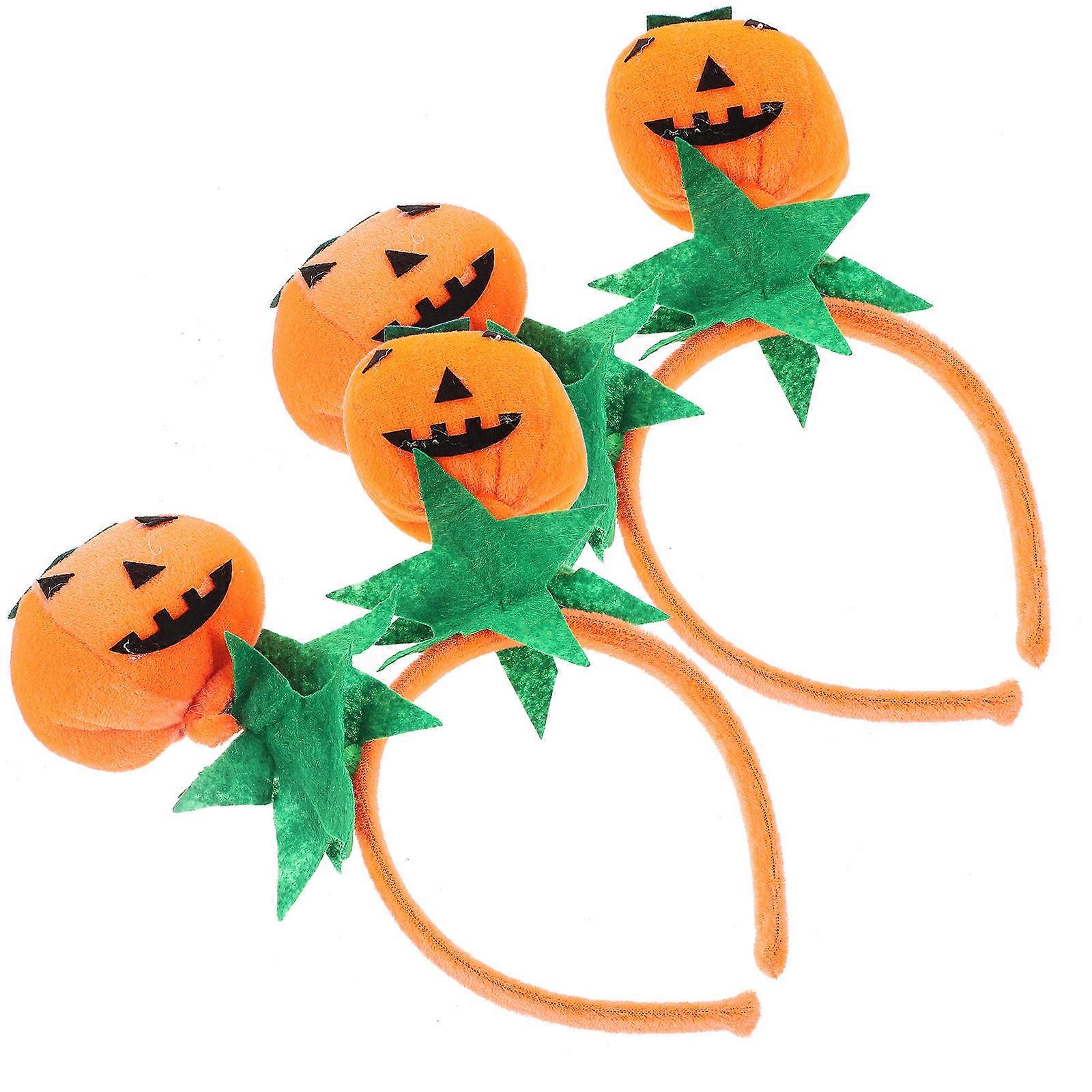 Nowość Design 2 Sztuk Dyniowe Opaski Do Włosów Zabawne Akcesoria Halloween Dla Kobiet Idealne Na Uroczystości Tematyczne W Kolorze Pomarańczowym