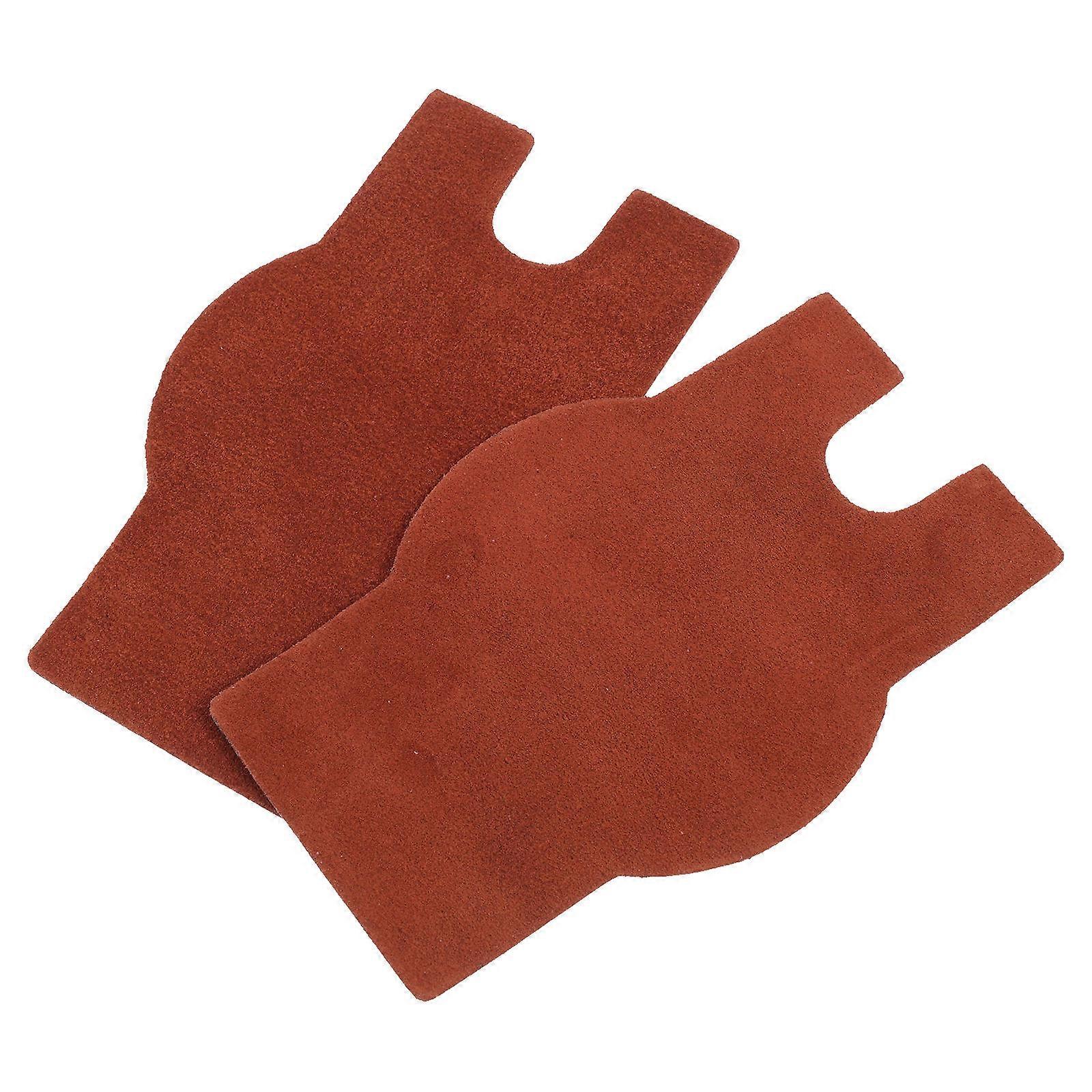 Cowhide Anti-slip Stickers Designed For Liuqin Players With Ergonomic Shape Offering Increased Friction In 2 Pcs