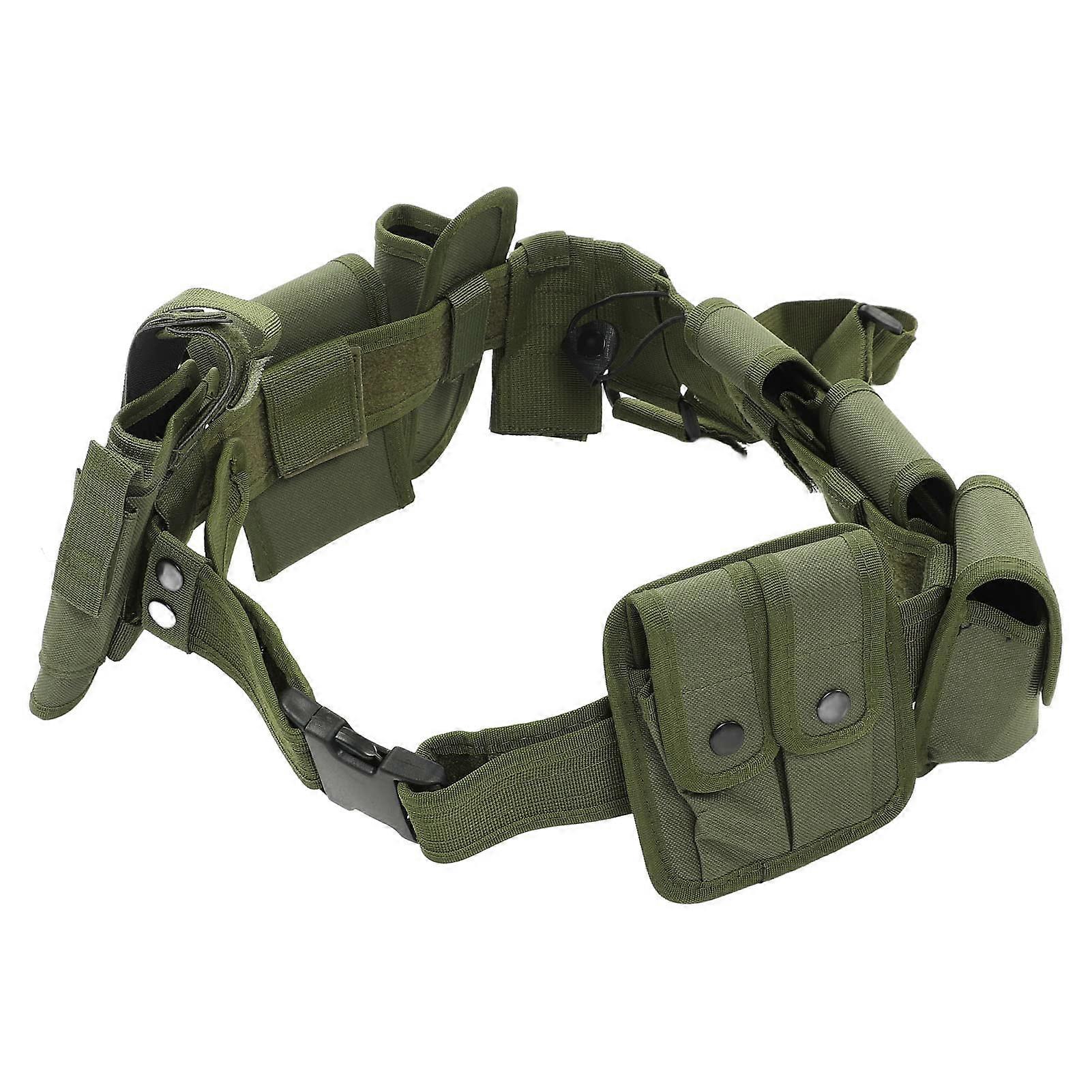 Hunting Belt 10 Adjustable Pockets Oxford Fabric 1680D Green OD Kids Toys
