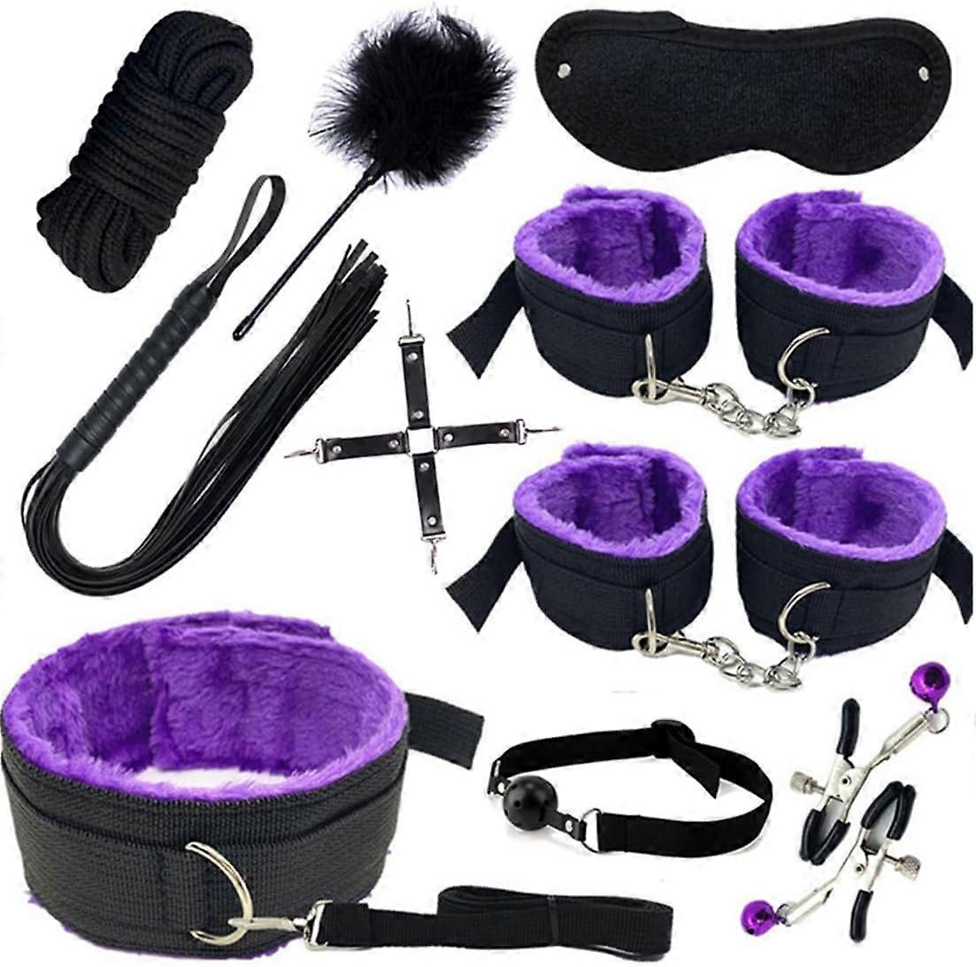 Tie Downs Under Mattress for King Bed Restraints Kit for Couples Restraints Spreader Bar Blindfold and Hand Ties Hand Cuff for Coup