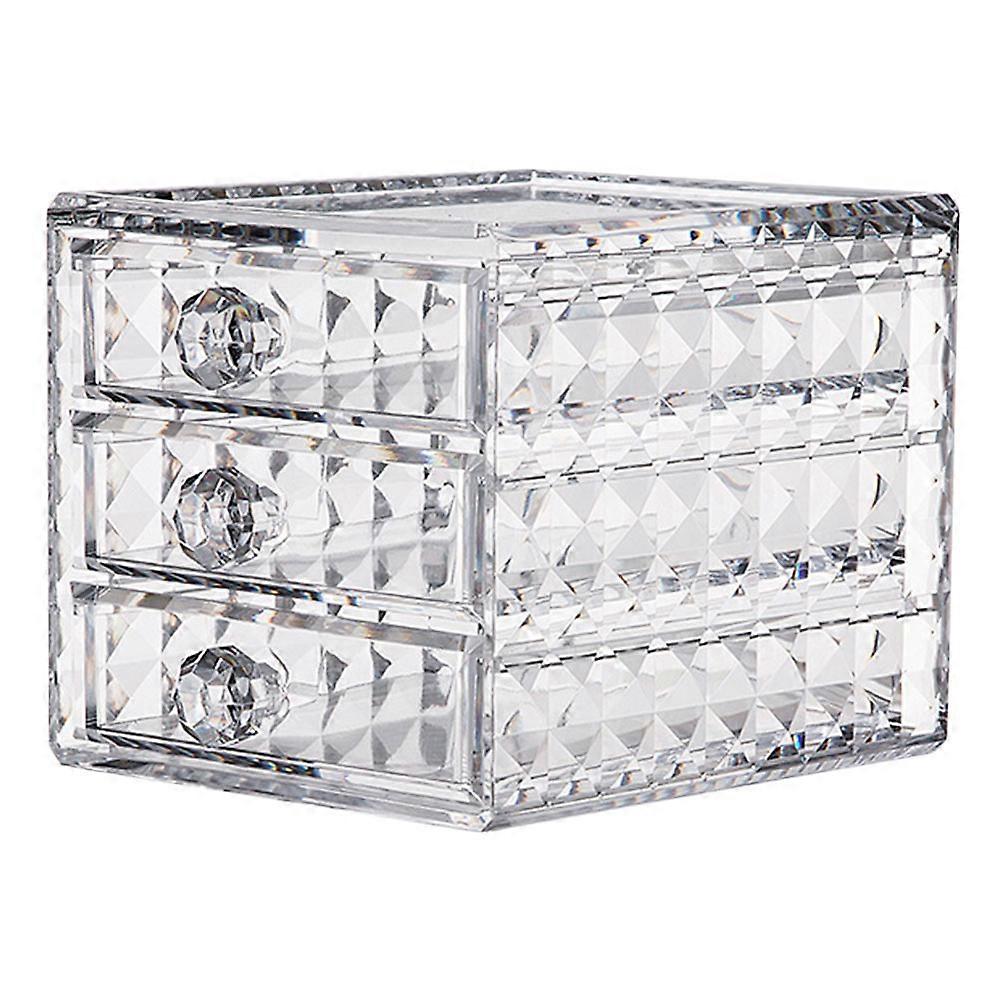 Transparent Acrylic Makeup Organizer with Multiple Compartments for Desktop Storage 9.8 x 5.9 x 7.1 inches