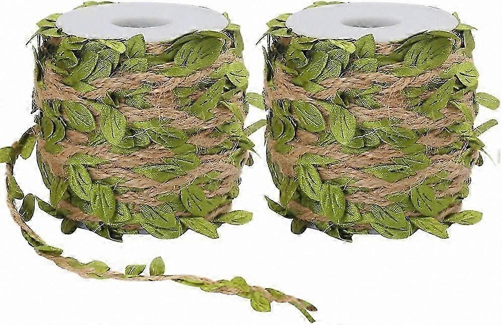66 Feet Leaf Ribbon in 2 Rolls with Coiled Design