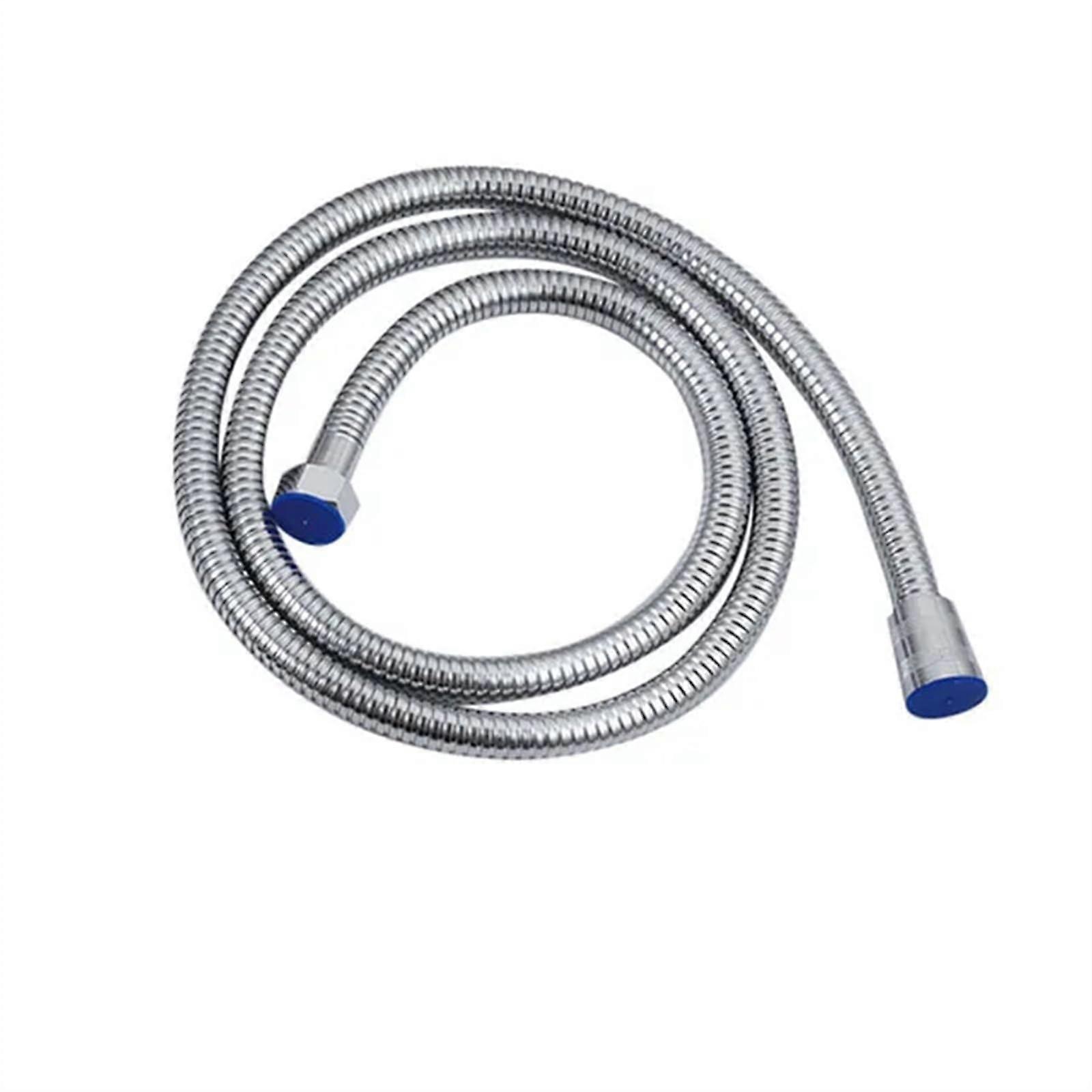 Shower hose 1.5/2.0 m double locking, matte black, flexible, 2M silvery