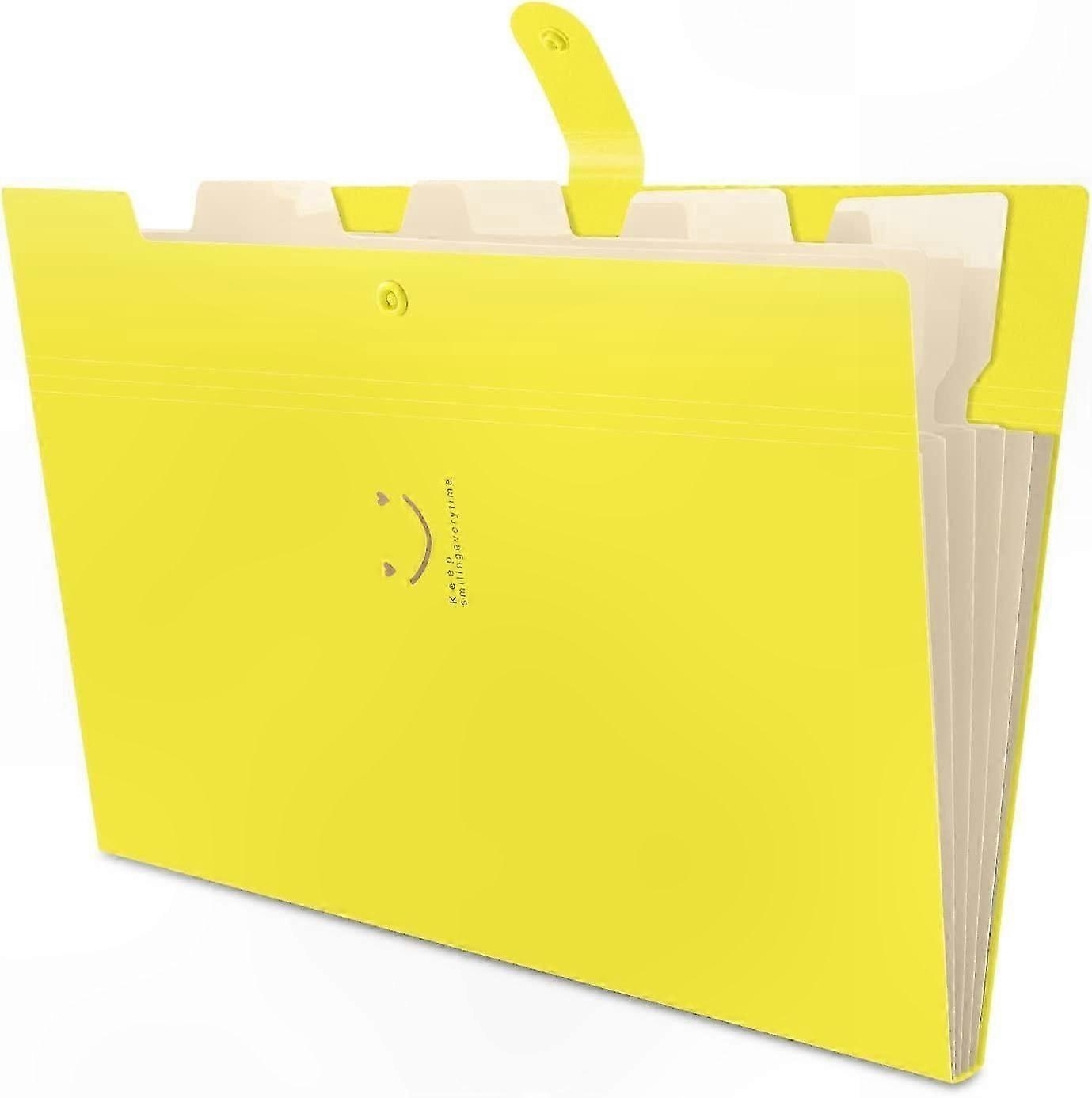 A4 Letter Paper Expanding File Folder with Buckle Closure for School and Office Use
