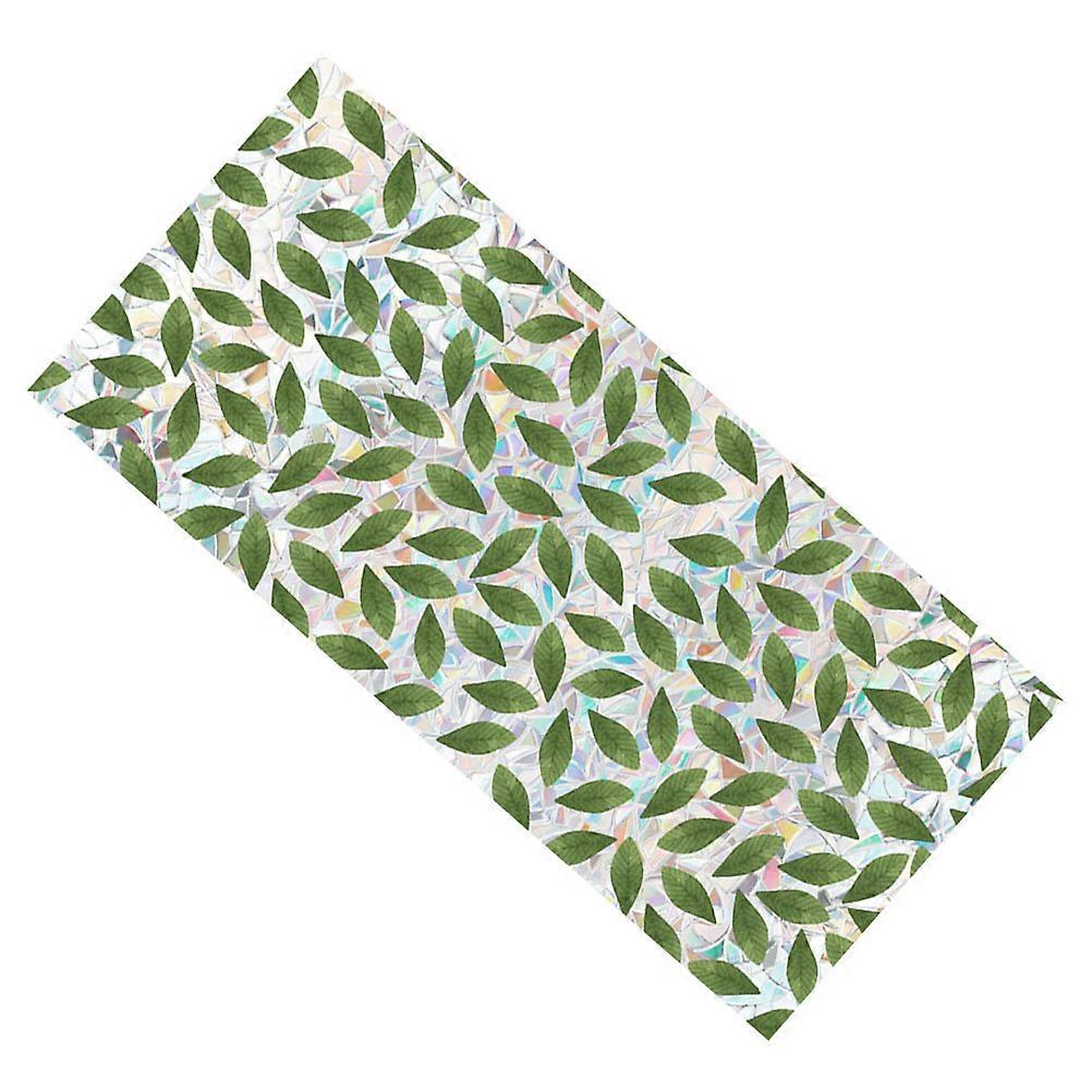 200x43cm Static Design Privacy Window Cling For Office Use Leaf Pattern Light Filtering 1Pcs