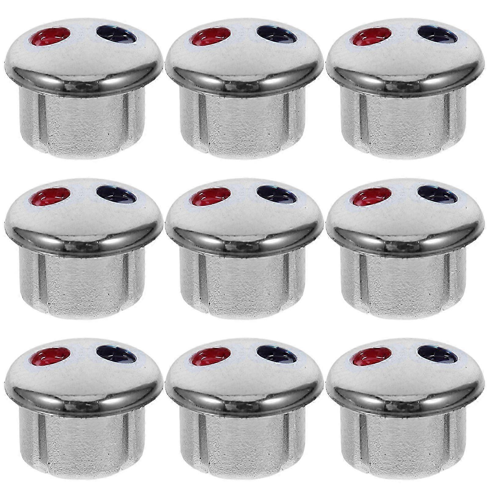 Temperature indicator buttons for kitchen faucet - 10pcs hot cold markers
