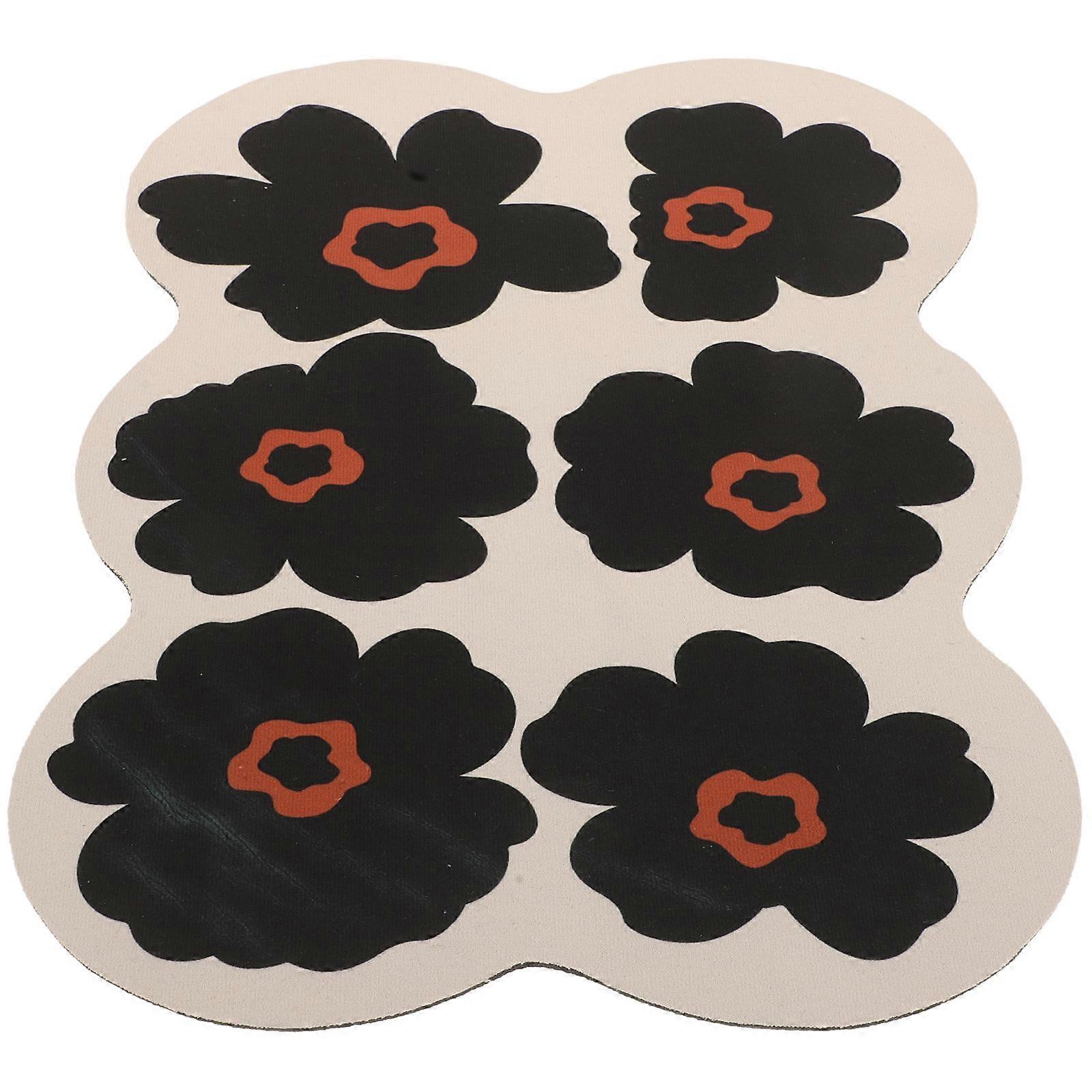 Flower Print Kitchen Drying Mat with Quick Absorption and Antislip Design for Counter Multi Color 39.37x27.56 inches