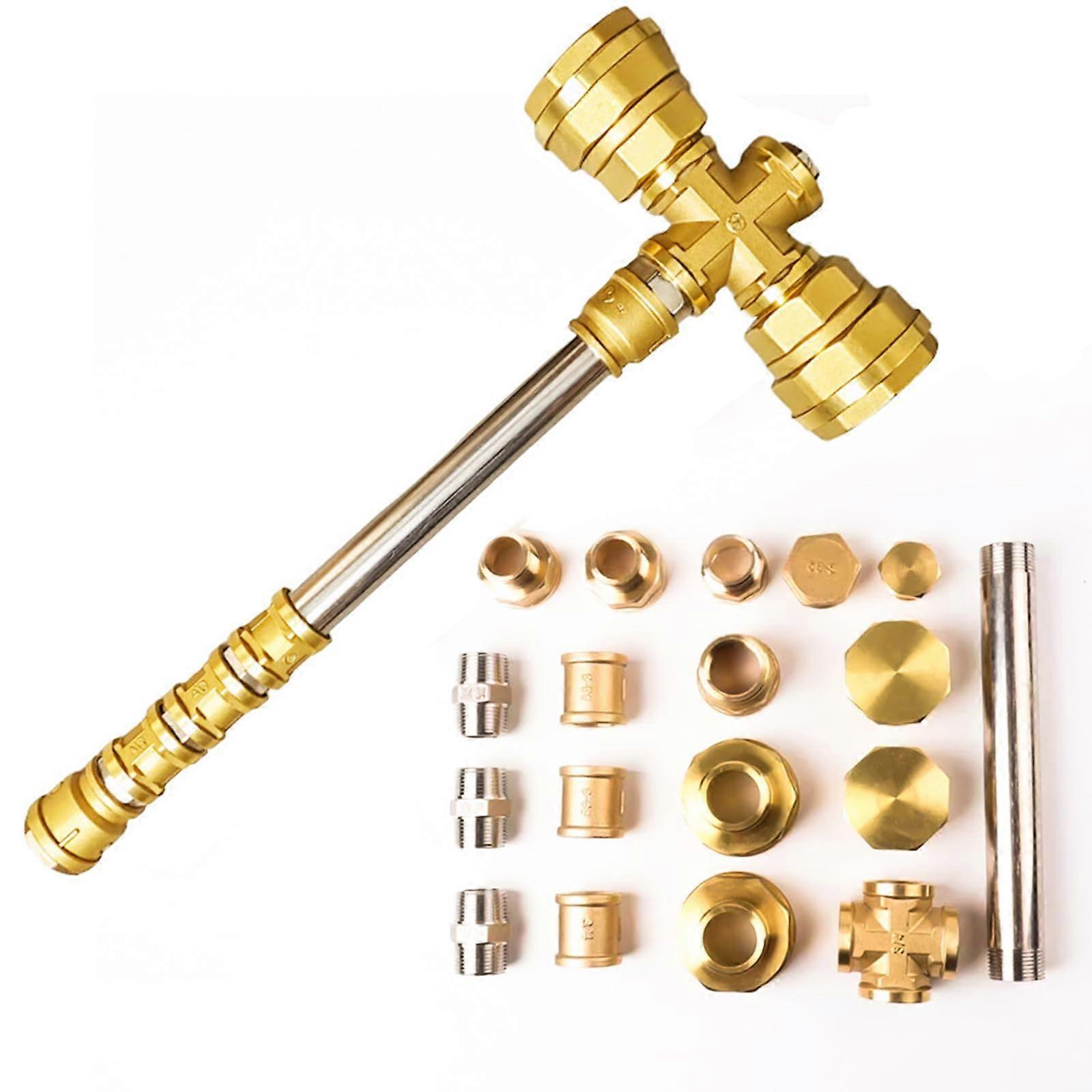 Hammer Tools DIY Hardware Handcrafted Metal Ornament Pipe Fitting, Adjustable Size, Durable Design