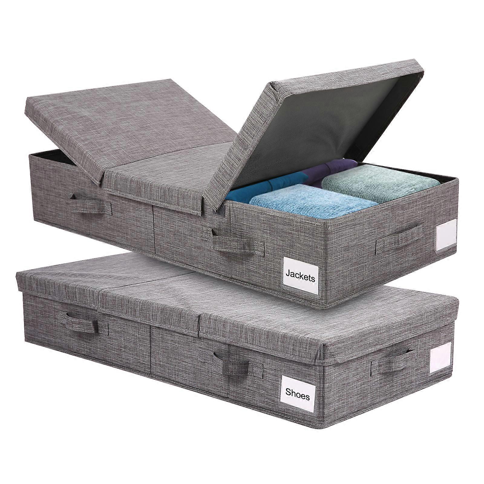 Storage Box with Lids Foldable Closet Blanket Toys Fabric Storage Containers