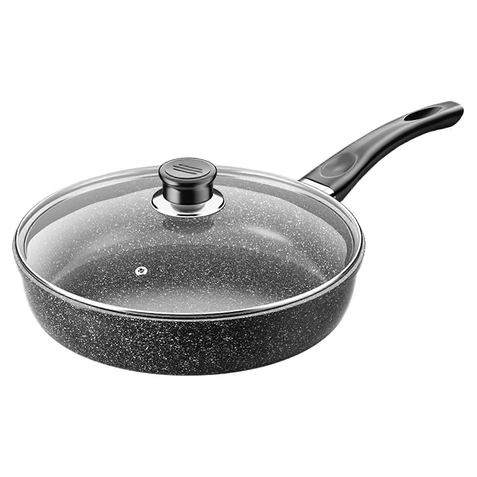 Frying Pan - Nonstick Skillet for Induction Cooktops, 12-Inch Metal Frying Pan with Lid for Eggs, Steak, Fish, Omelets