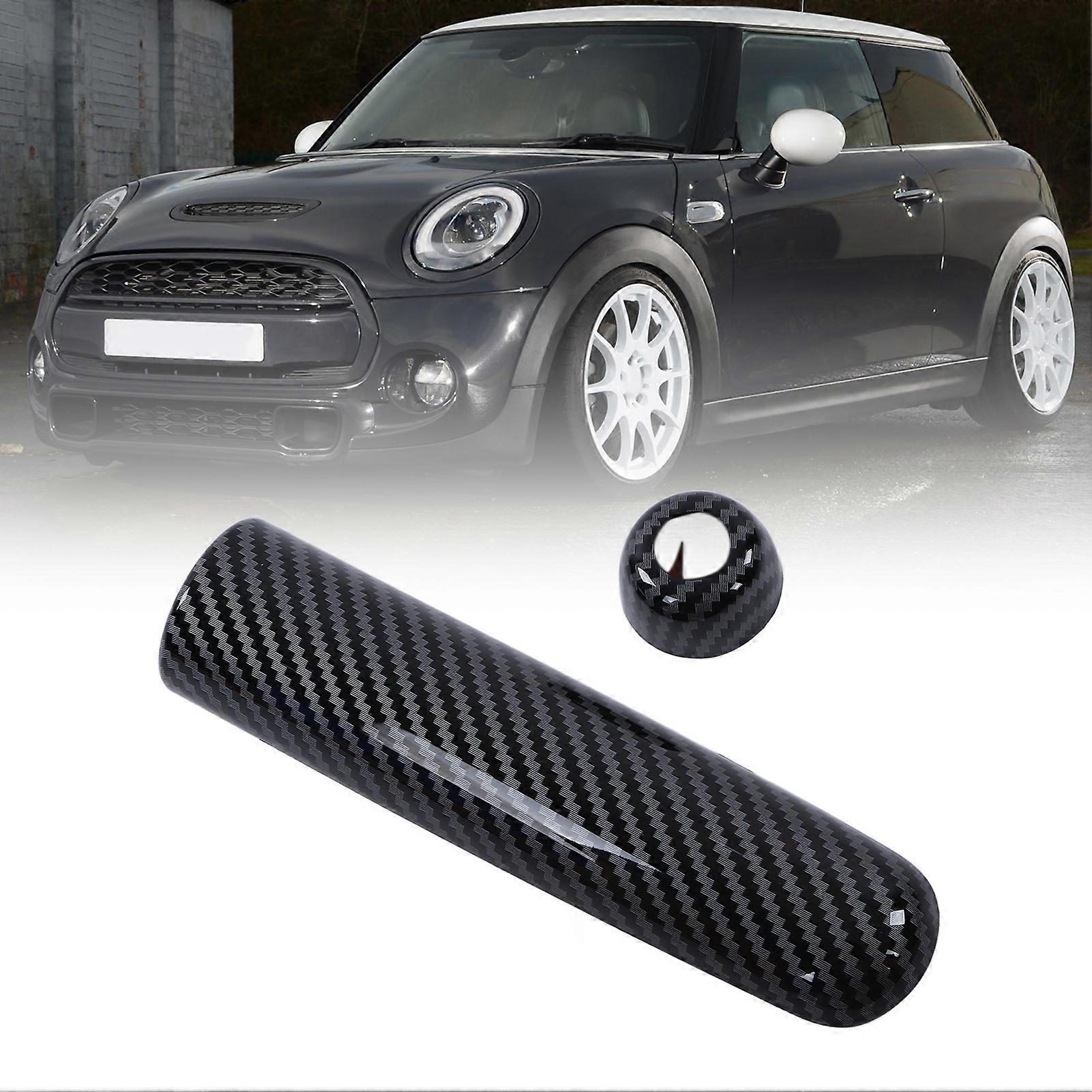 Carbon Fiber Style Handbrake Cover Trims Replacement for Cooper Hatchback F55 F56 F57 2014‑2021