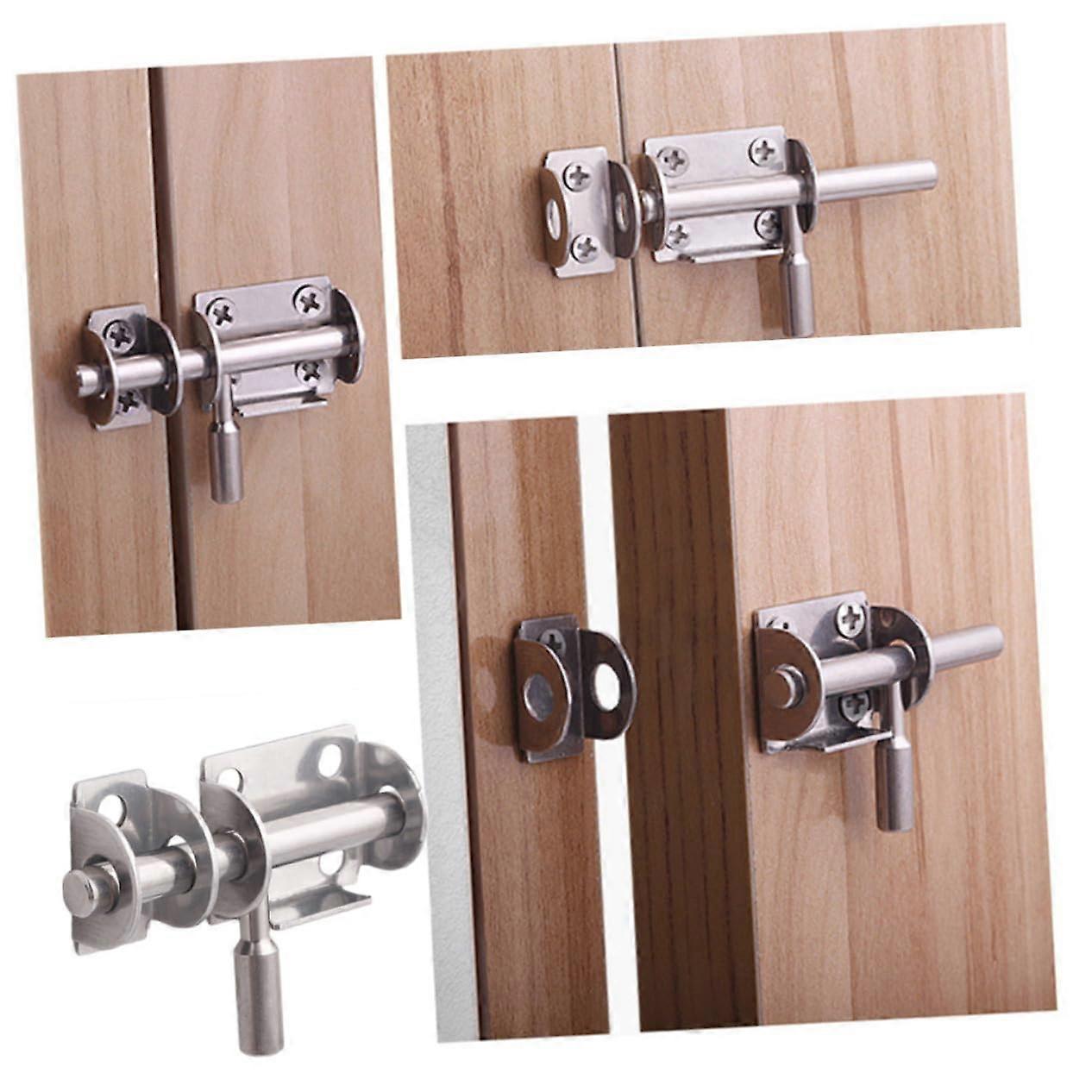 Door And Window Lock Security Bolt With Anti-Theft Function For Indoor Use Office Furniture Thick-Walled Stainless Steel
