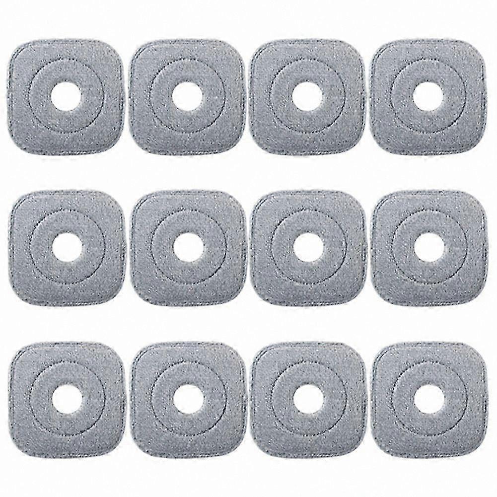 12-Pack Reusable Microfiber Mop Pads for Floor Cleaning with Squeeze and Automatic Separation Function Rotating Mop Cloths