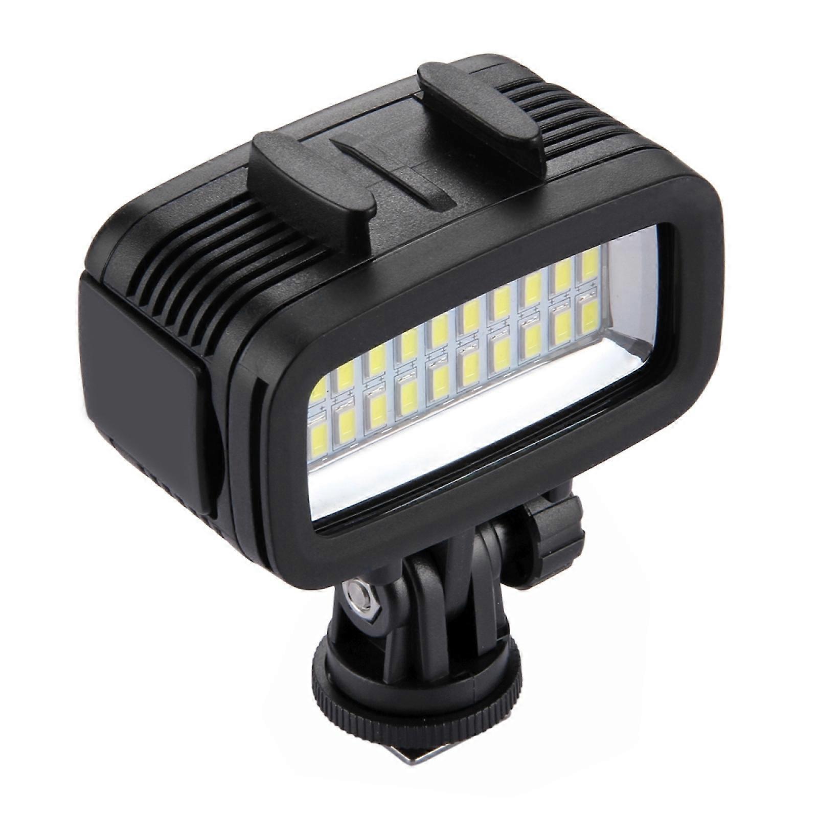 TKdaddy PULUZ PU222 For GoPro LED Video Light IPX8 40m Waterproof 20 LEDs Hot Shoe Mount Fill Light with 2 Color Filters