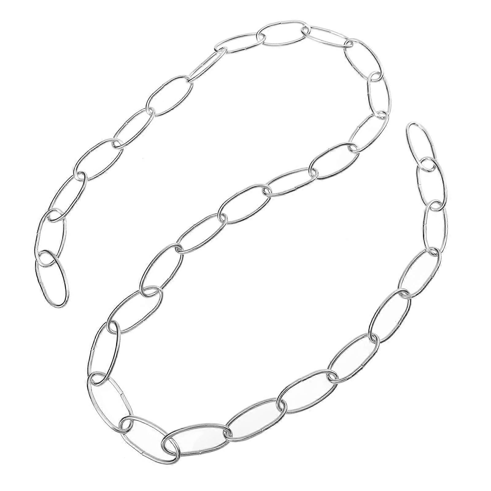 Light Pull Chain Metal Chain for Lighting Chain Accessories Iron Silver Load Bearing 1 Pair