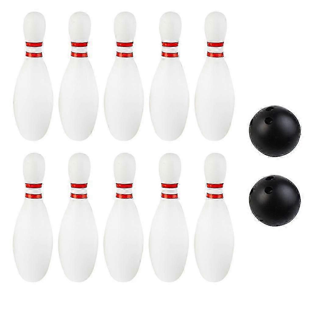 12pcsボウリングキッズスキットルズセットスキットルズゲームボウリングボールブールゲーム(22cm)