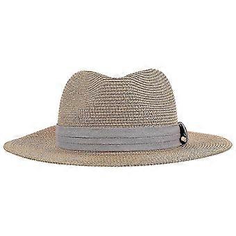 Women's Wide Brim Straw Sun Hat for Beach Summer, Coffee Color, 34x11x7cm