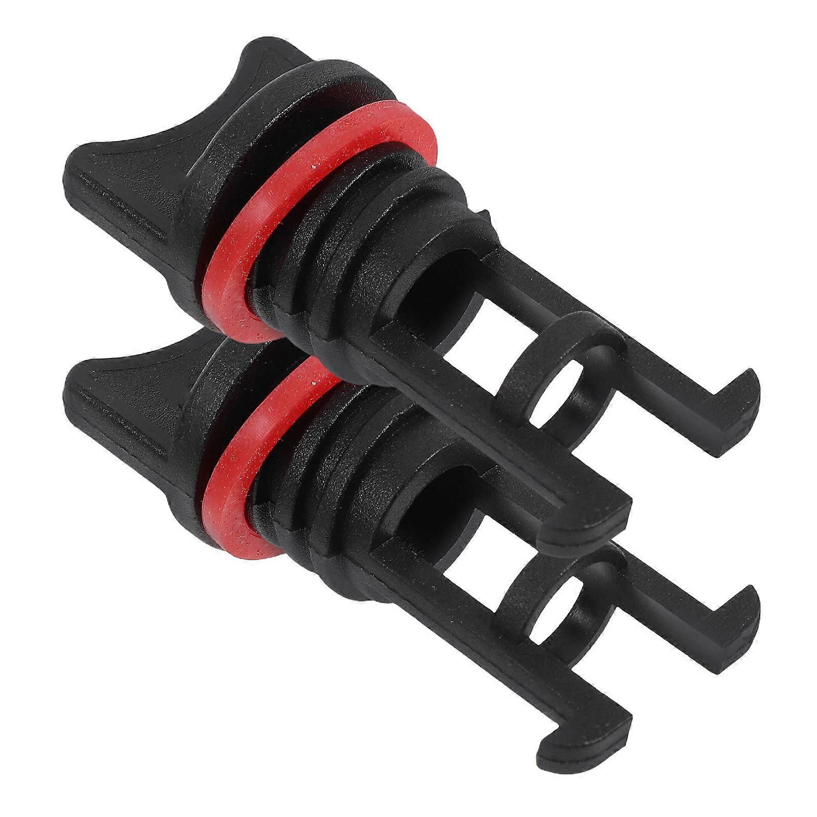 Boat Drain Plug Drain Hole Plug for Vessel Use Black Nylon Material with Waterproof Function 2Pcs
