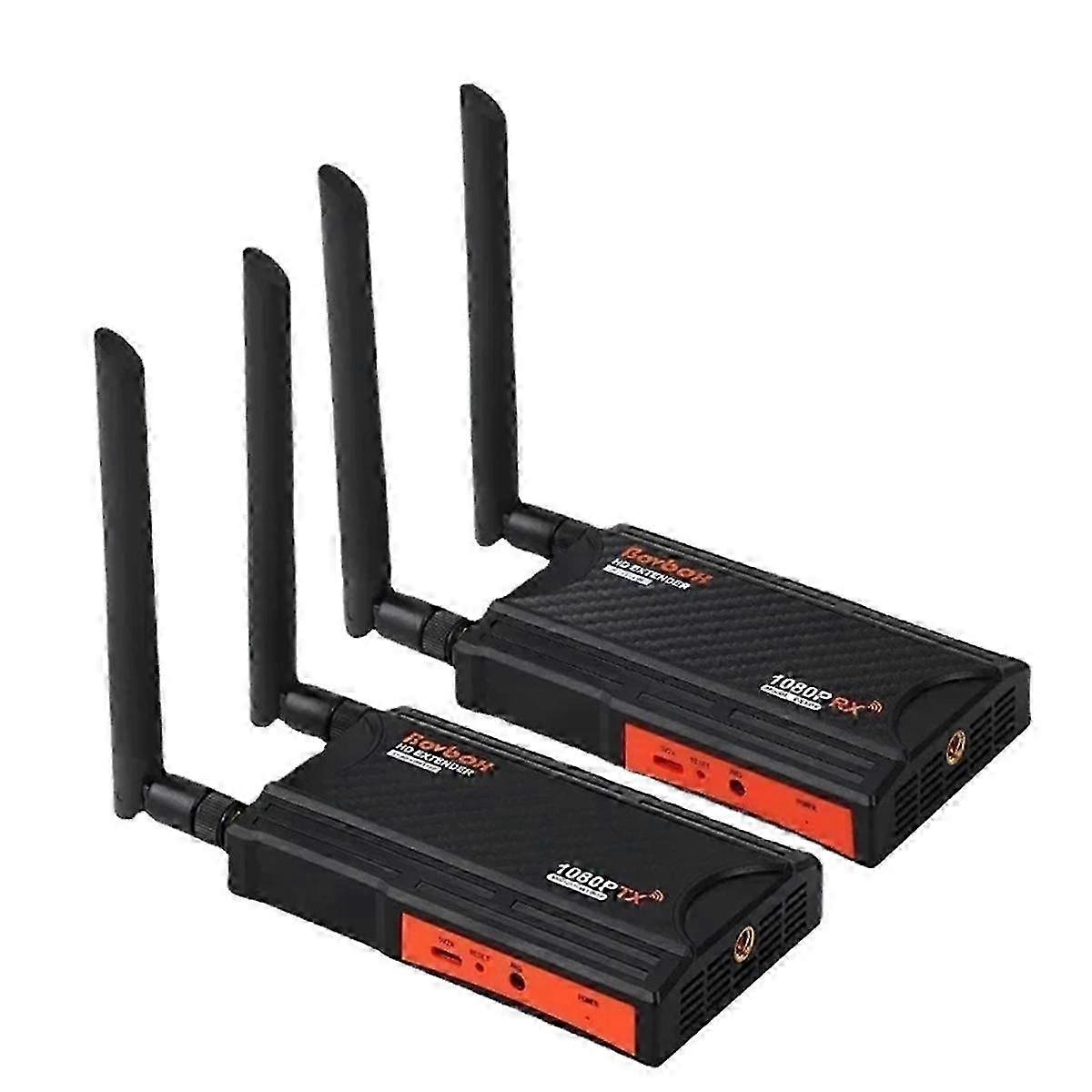 5.8Ghz 200M Wireless -Compatible Extender Video Transmitter Receiver 1 to 4 Splitter Screen Share for PC Camera