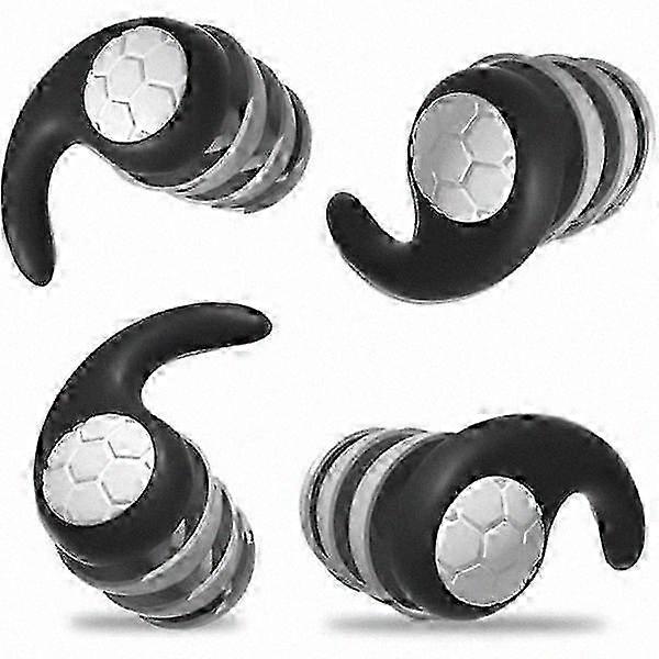 Sleep Earplugs with Noise Cancellation - 2 Pairs of 3D Designed for Comfort