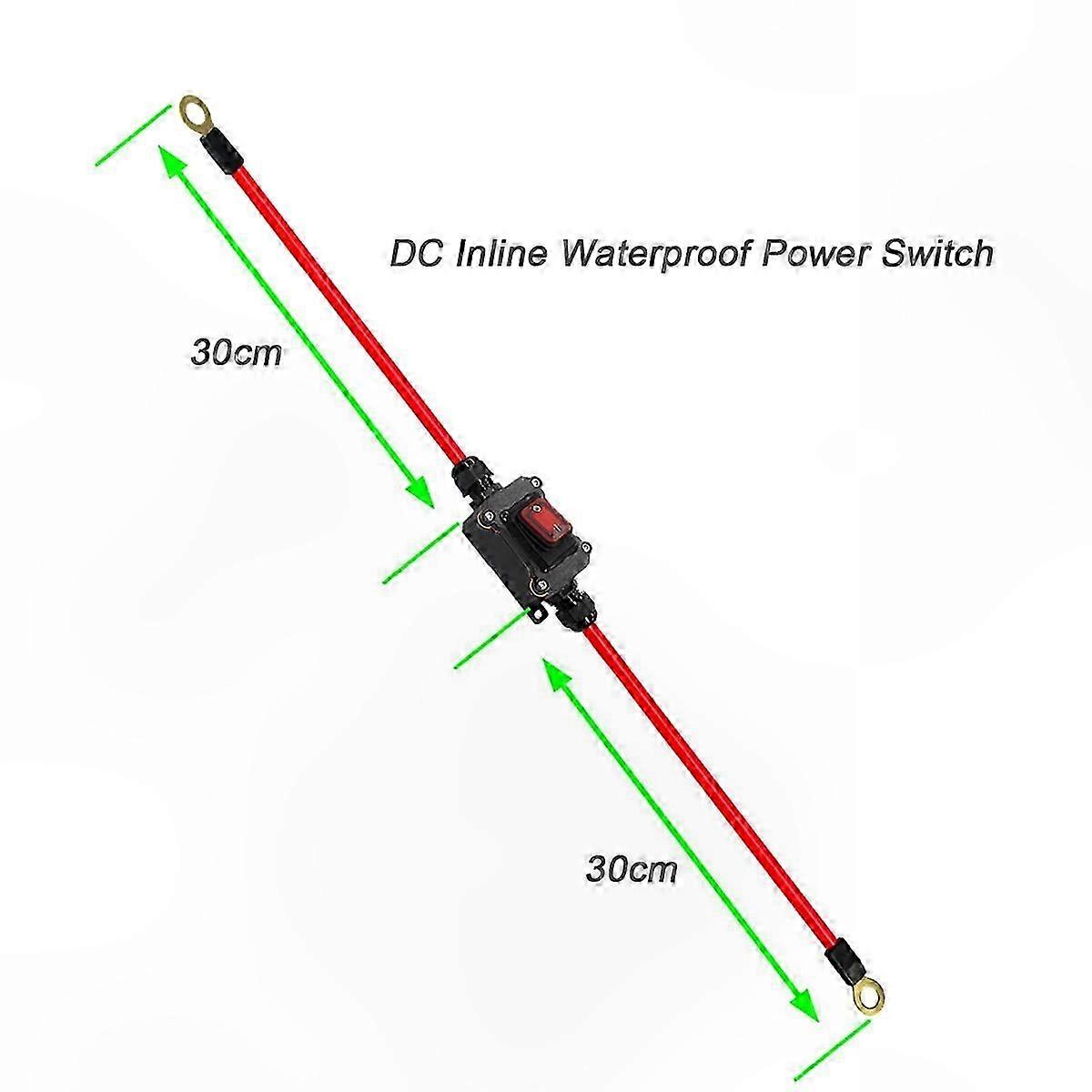 DC Inline Switch 25A IP67 Waterproof On/Off Dual Wiring 12V 24V Quick ...