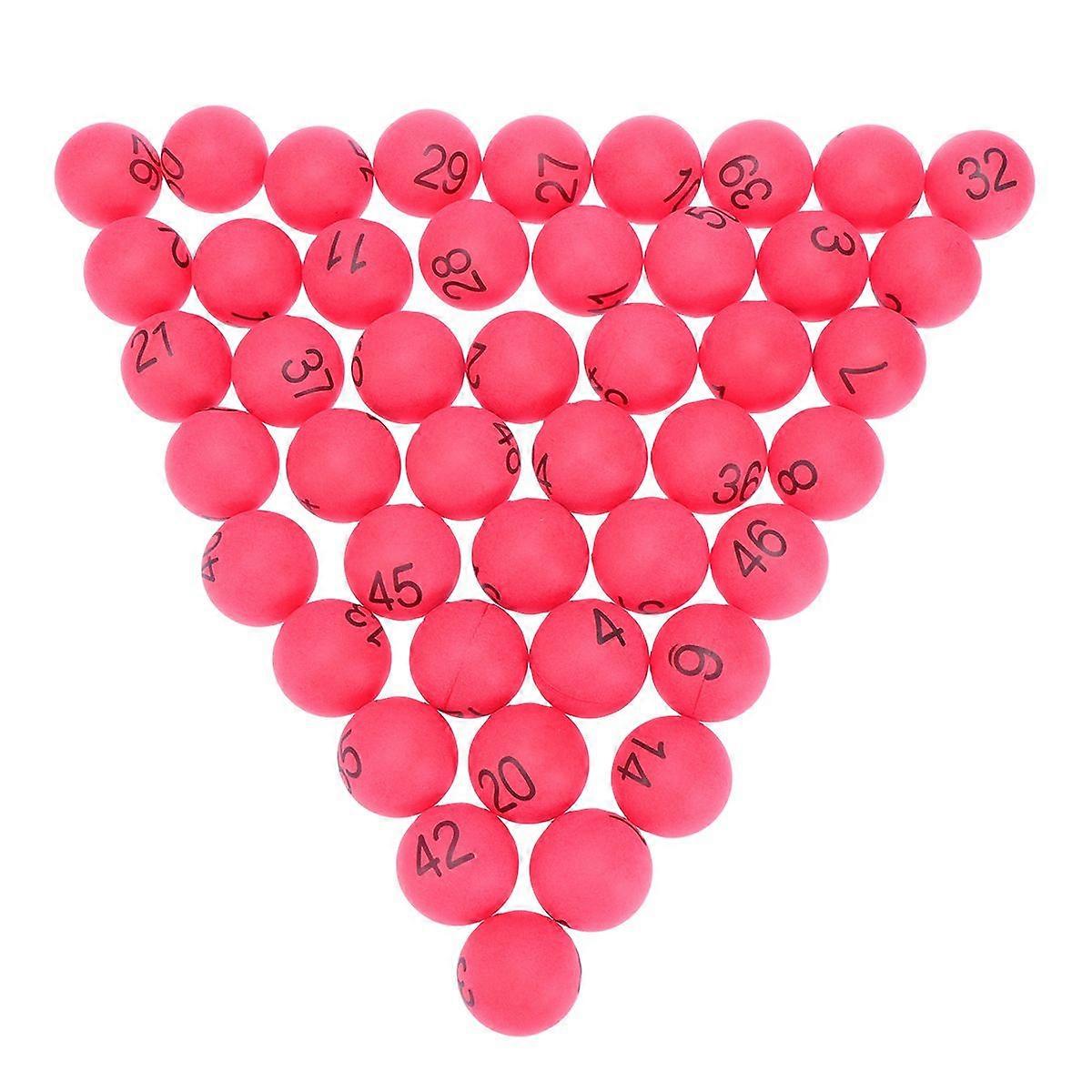 100 Pcs 4cm PP Table Tennis Balls Printed Pong Balls With Number for Game Party Decoration (Red)