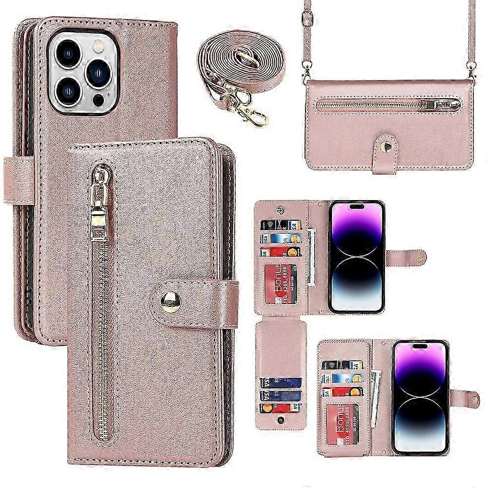PU leather case for iPhone 14 Pro Max with stand feature