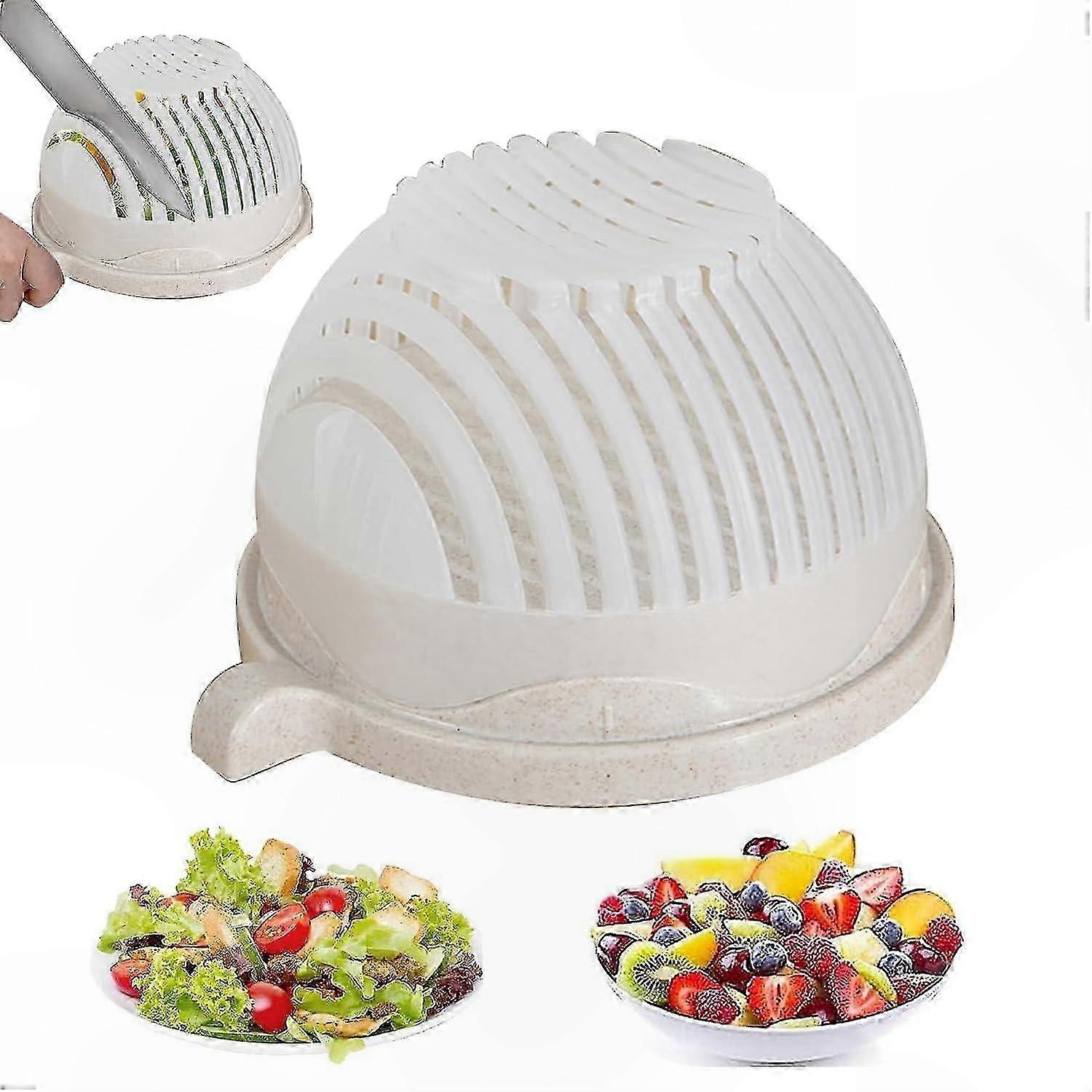 Multi-Function Kitchen Chopper Bowl for Effortless Slicing and Dicing of Fruits, Vegetables, and Salad Ingredients