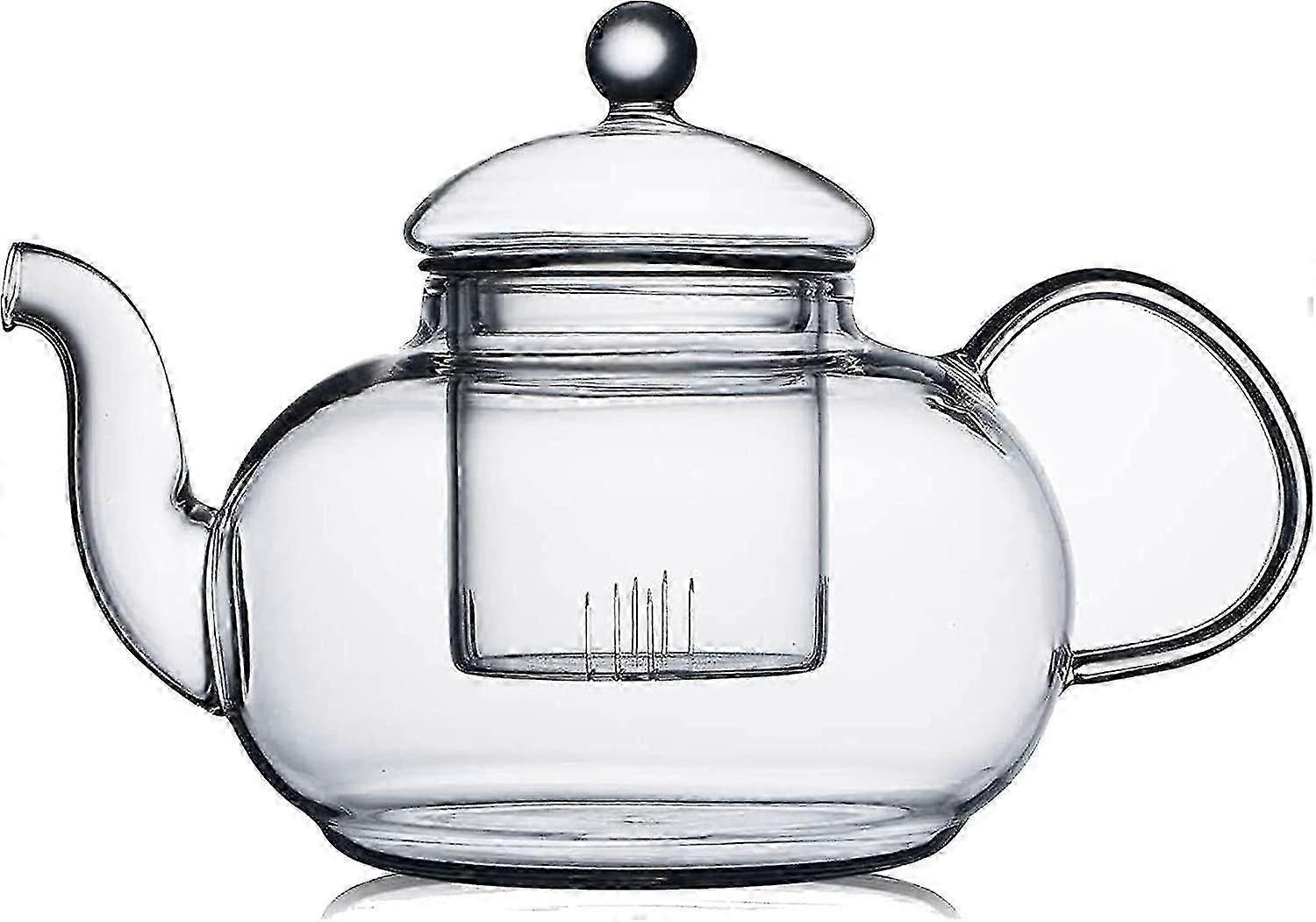 Glass Teapot Stovetop Safe,clear Teapot With Removable Infuser 400/900/800/1000ml/1200/loose Leaf And Blooming Tea Maker