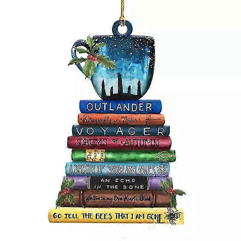 Christmas Tree Bookshelf Pendant for Book Lovers