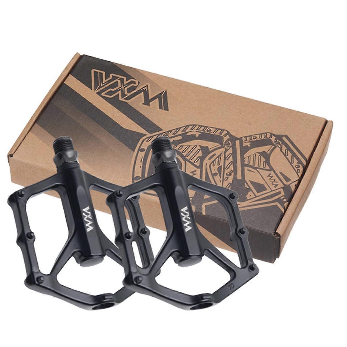 2pcs Bicycle Pedals Ultralight BMX Road Bike Pedals Non-Slip Aluminum Alloy Cycling Parts Black
