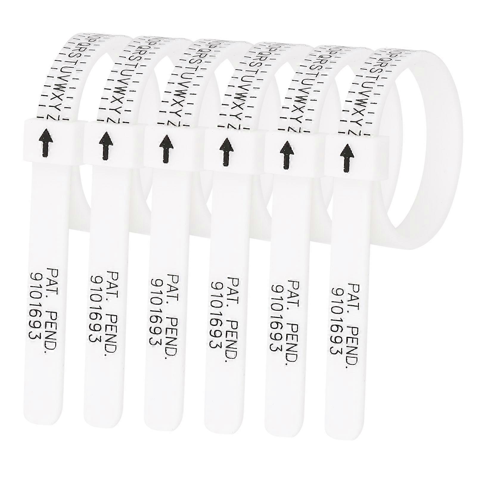 6pcs Plastic Finger Ring Sizing Gauge Measuring Tool Set