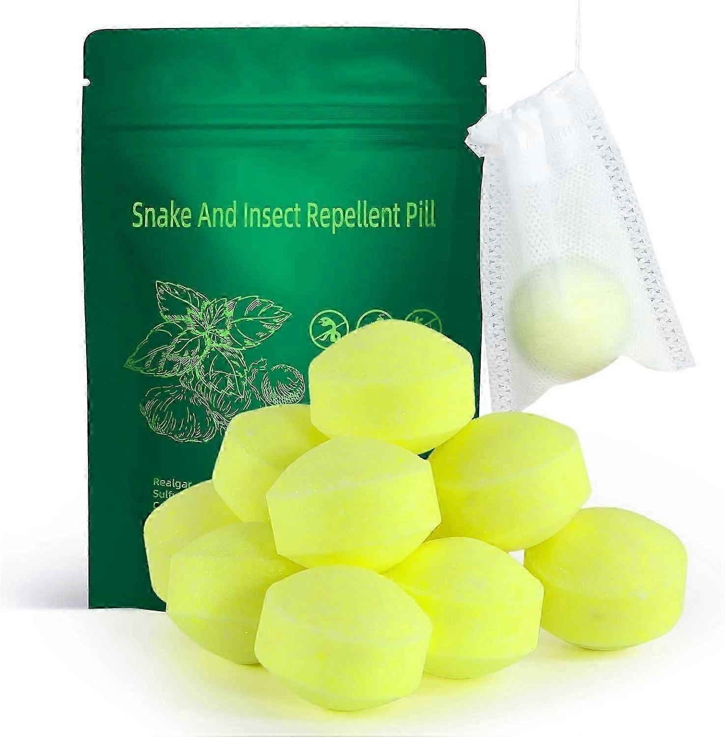 10 Pack Snake Be Gone for Yard, Powerful Pet Safe Snake Repellent Balls for Lawn Garden Camping Fishing Home to Repels Snakes and Other Pests