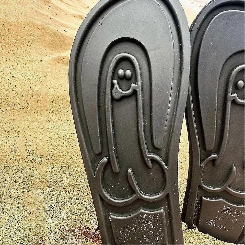 Soft slippers for beach travel featuring parody flops pattern