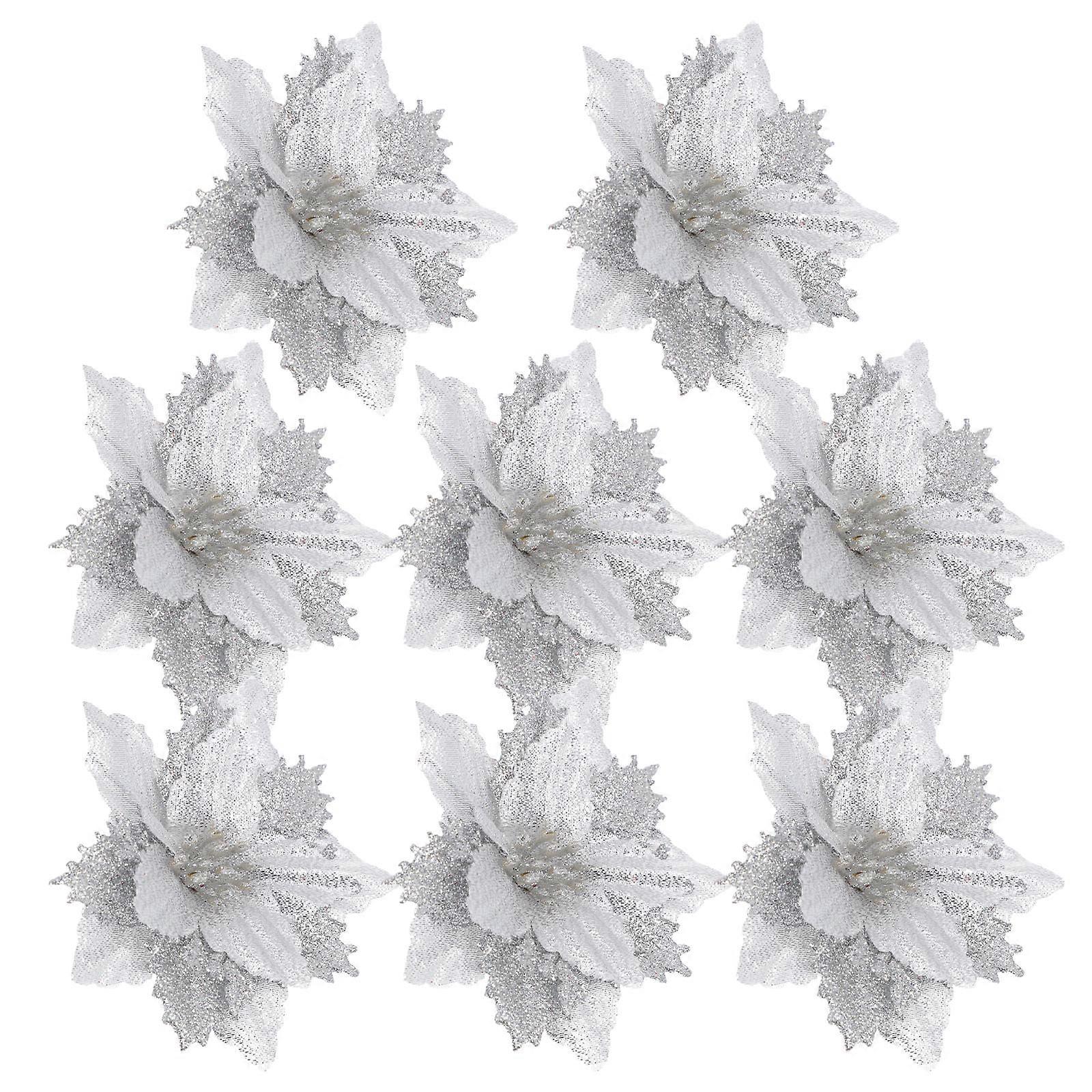Christmas Flower Decoration Christmas Tree Flower for Decor 8Pcs Props