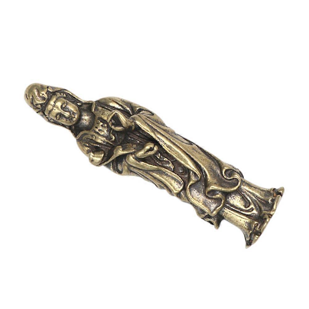 Copper Buddha Statue for Decor Brass Guanyin Ornament with Durability