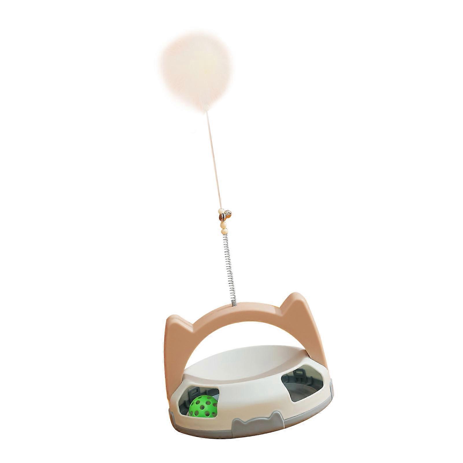 Rotating Cat Feather Toy Detachable Interactive Indoor Kitten Teaser