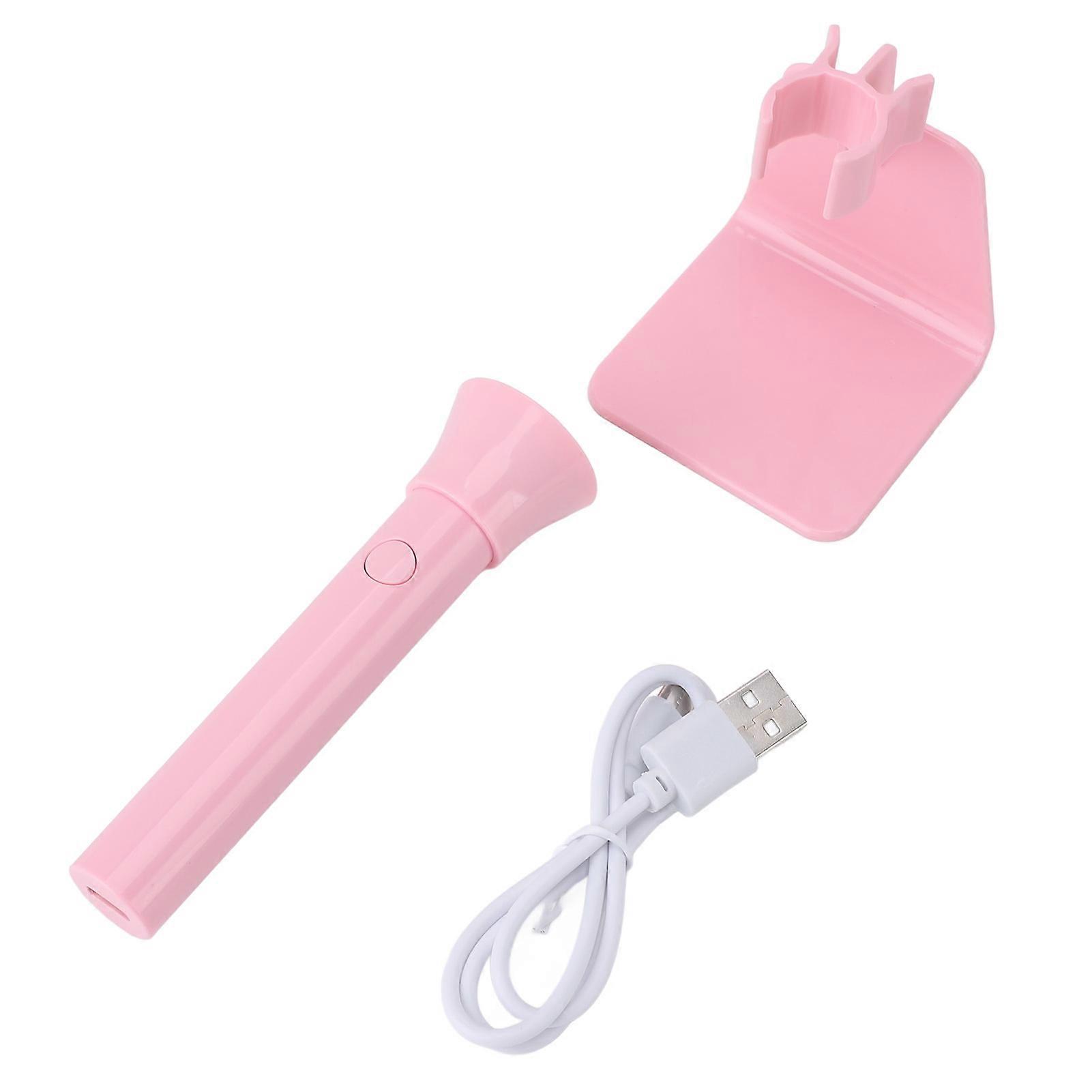 Lampe UV portable pour ongles, mini lampe à ongles LED portable, sèche-ongles rechargeable avec 6 perles lumineuses pour un séchage rapide, rose