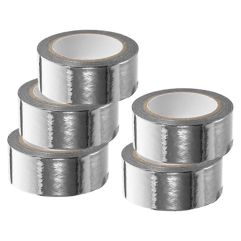 Scrapbook Tape Metallic Tape for Decor 5 Rolls Silver